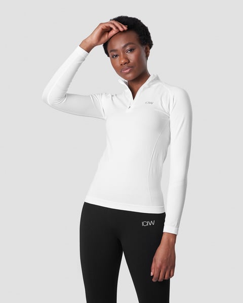 
                    Everyday Seamless 1/4 Zip Wmn White
                    
                  