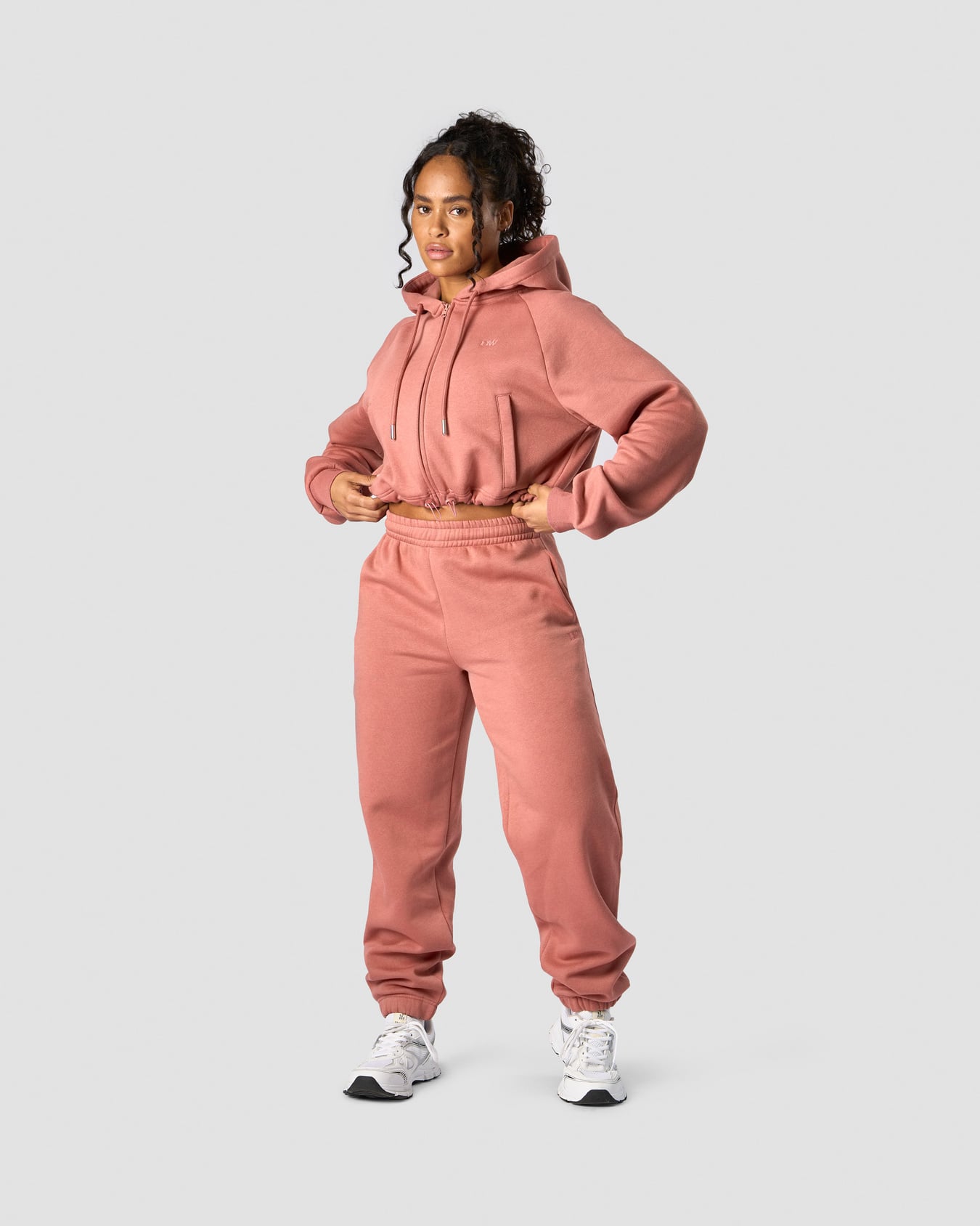 Everyday Cropped Zip Hoodie Wmn Rust - Bild 3