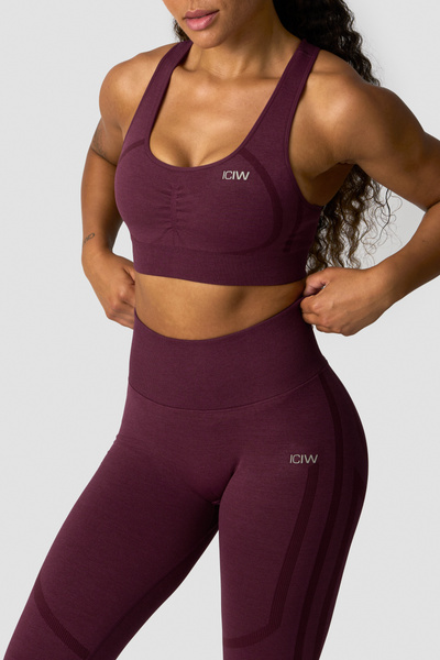 Rush Seamless Sports Bra Dark Mahogany Melange