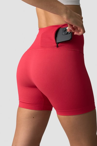 Ribbed Define Seamless Pocket Shorts Raspberry - undefined