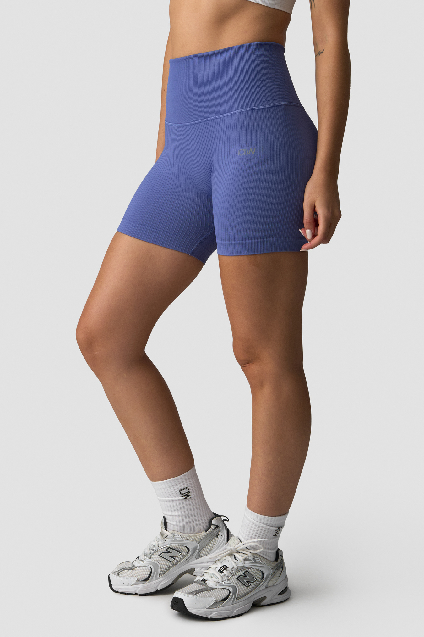 Ribbed Define Seamless Pocket Shorts Violet Blue - Bild 1