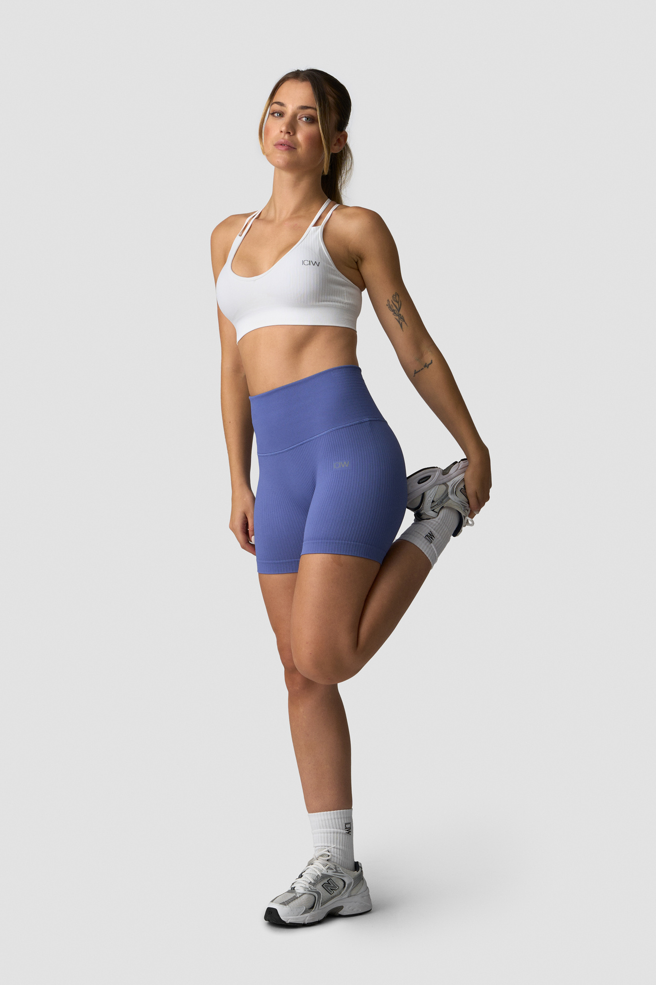 Ribbed Define Seamless Pocket Shorts Violet Blue - Bild 3