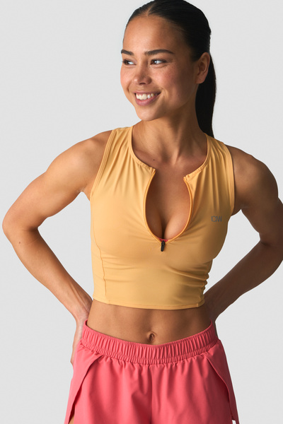 WRYHTライトSHIRRING BORDER CROPPED TANK TOP WLLW Women's Square Neck Sparkly Metallic Crop Tops