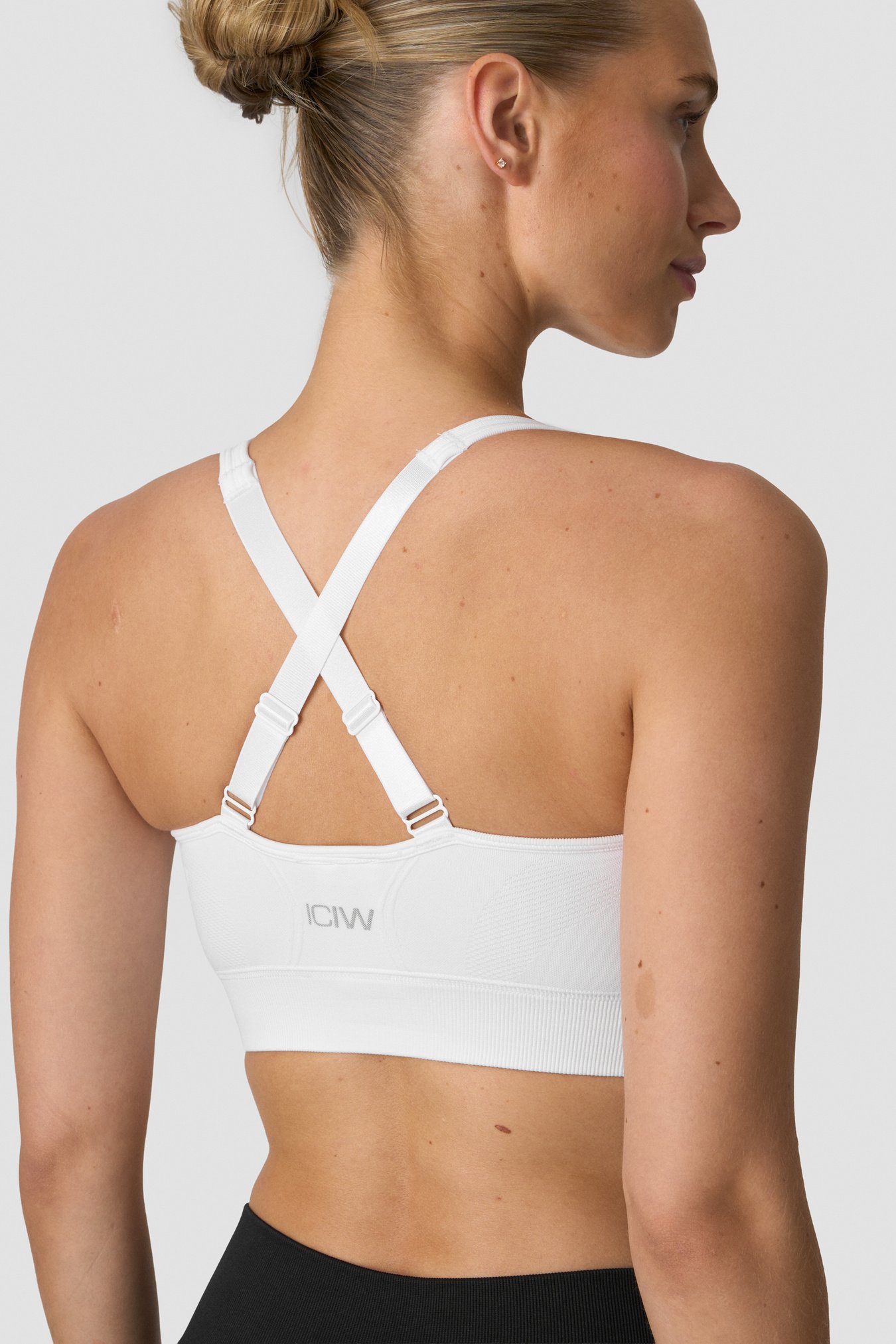 Soft Seamless Adjustable Sports Bra White - bild 3