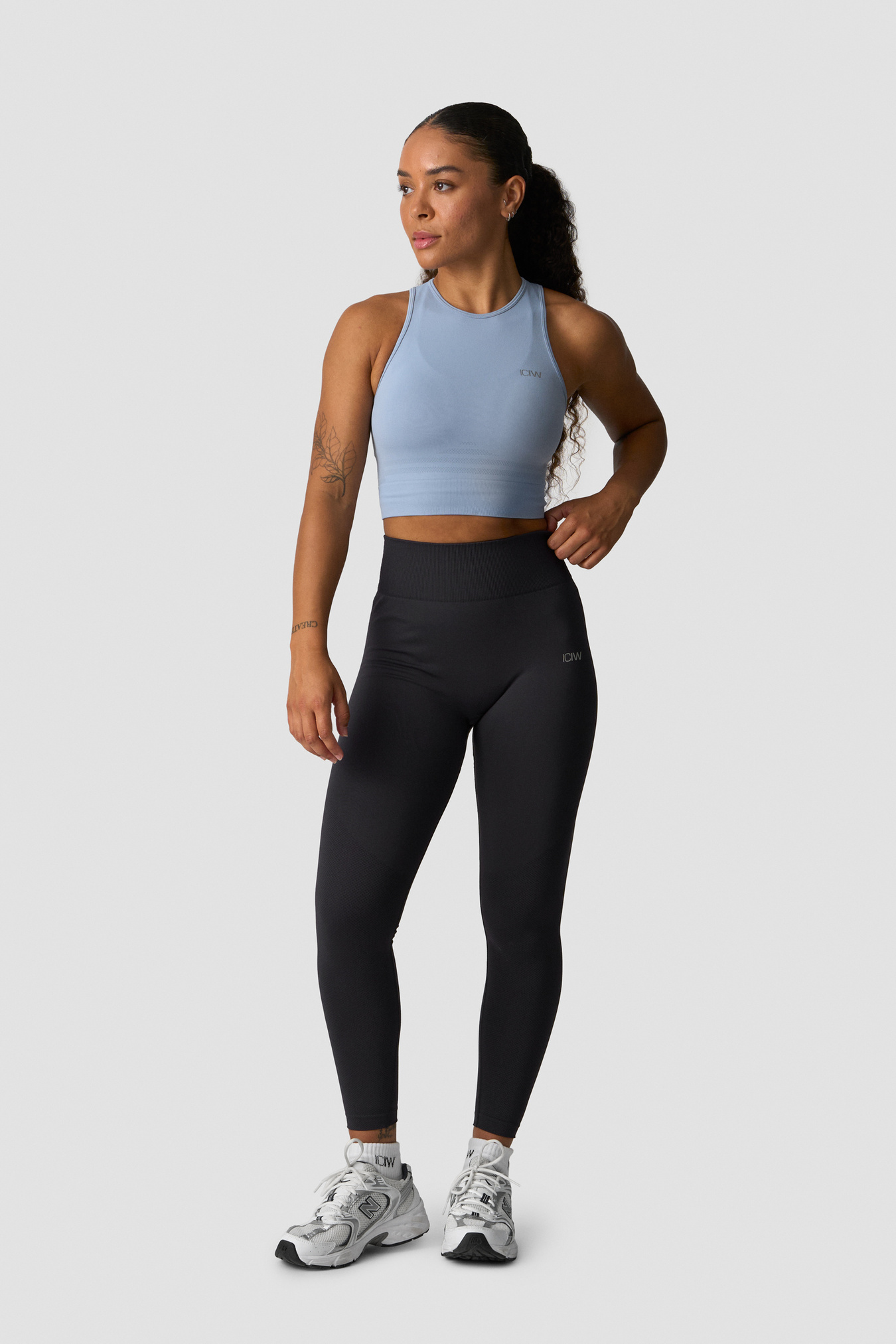 Define Seamless Cropped Tank Top Light Voilet Slate - imagen 2