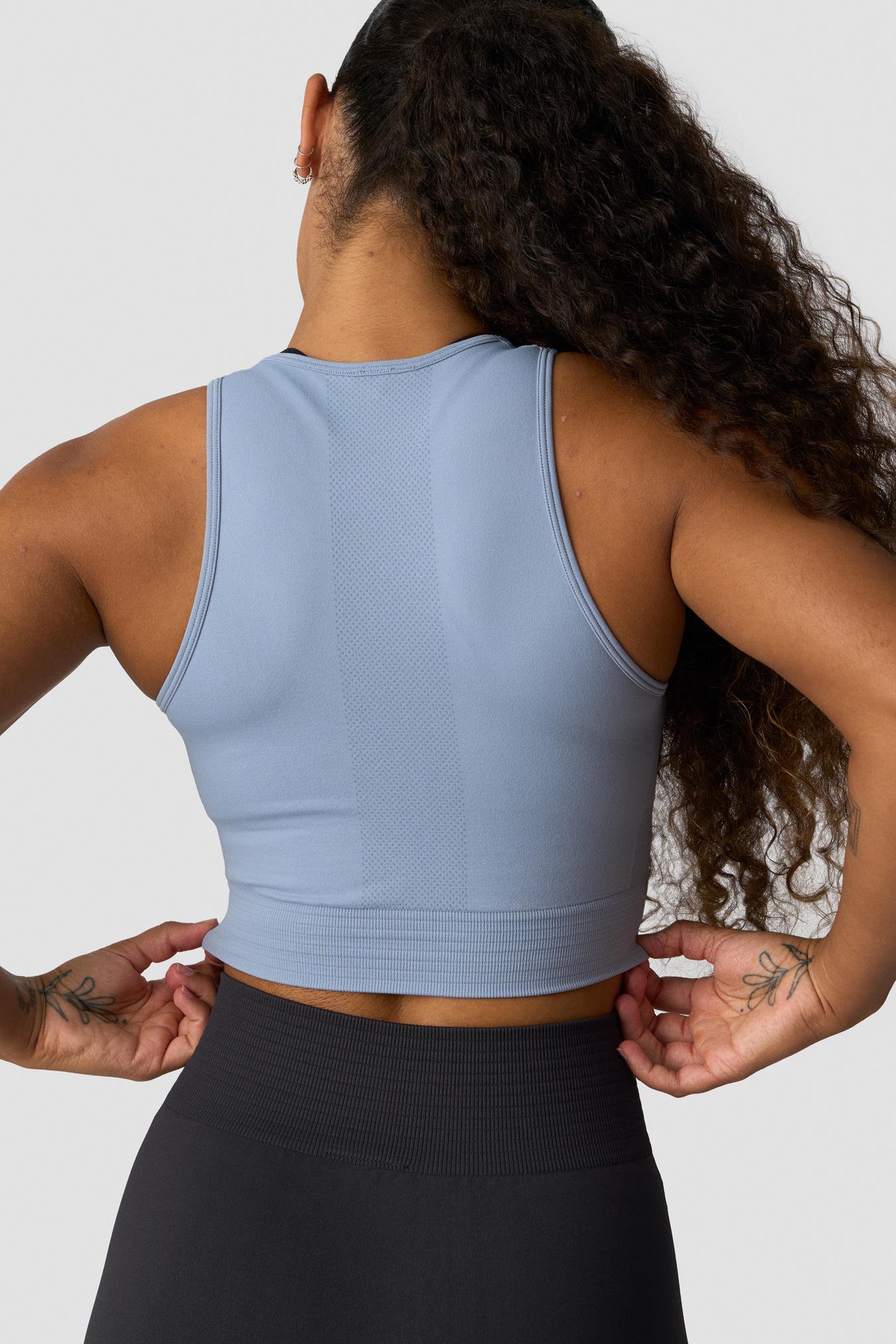 Define Seamless Cropped Tank Top Light Voilet Slate - imagen 1