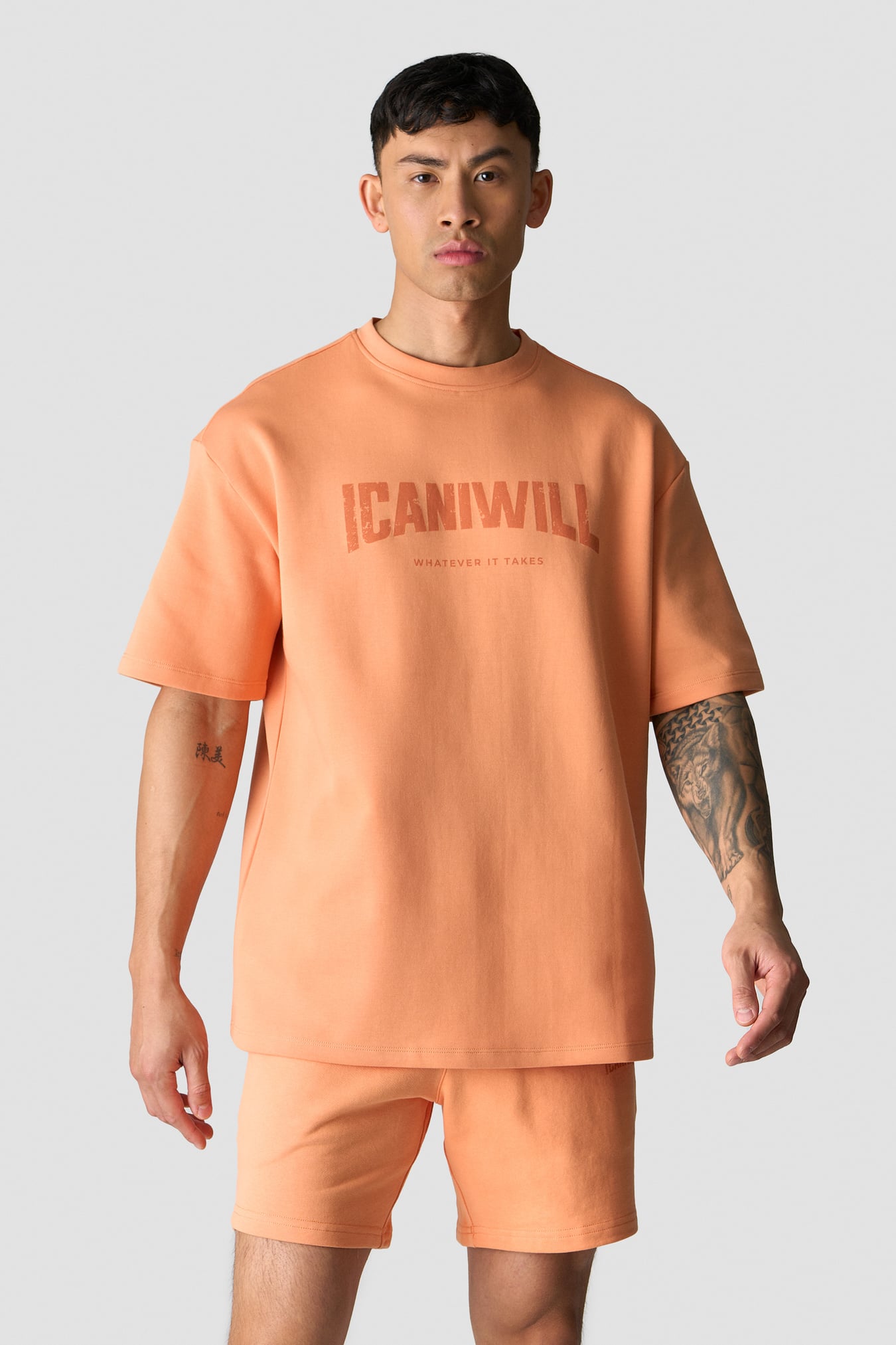 Revive Oversized T-shirt Print Men Orange Peach - bild 3