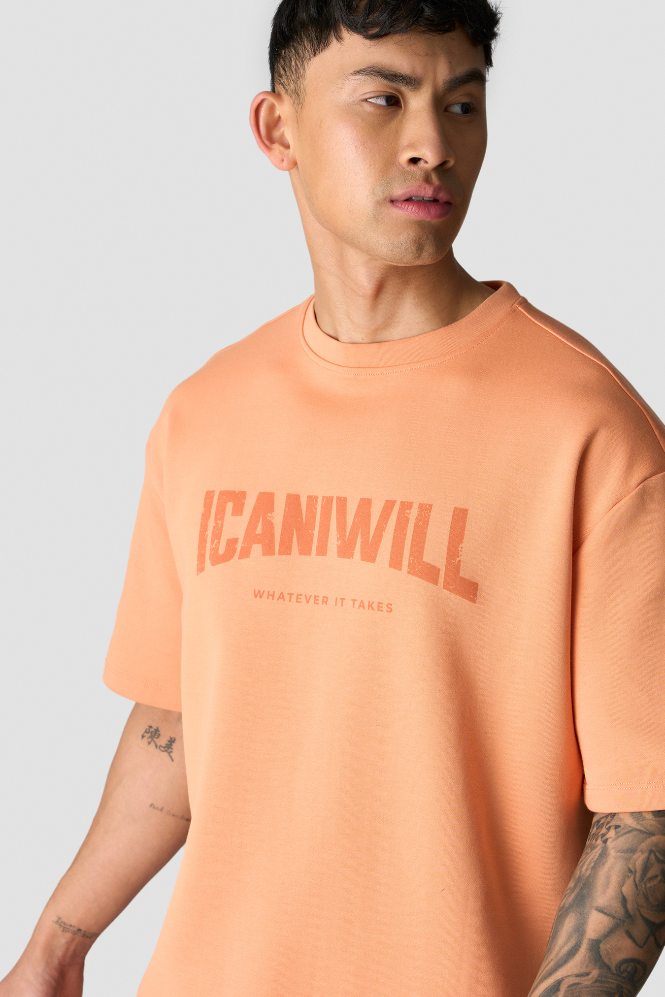 Revive Oversized T-shirt Print Men Orange Peach - bild 2