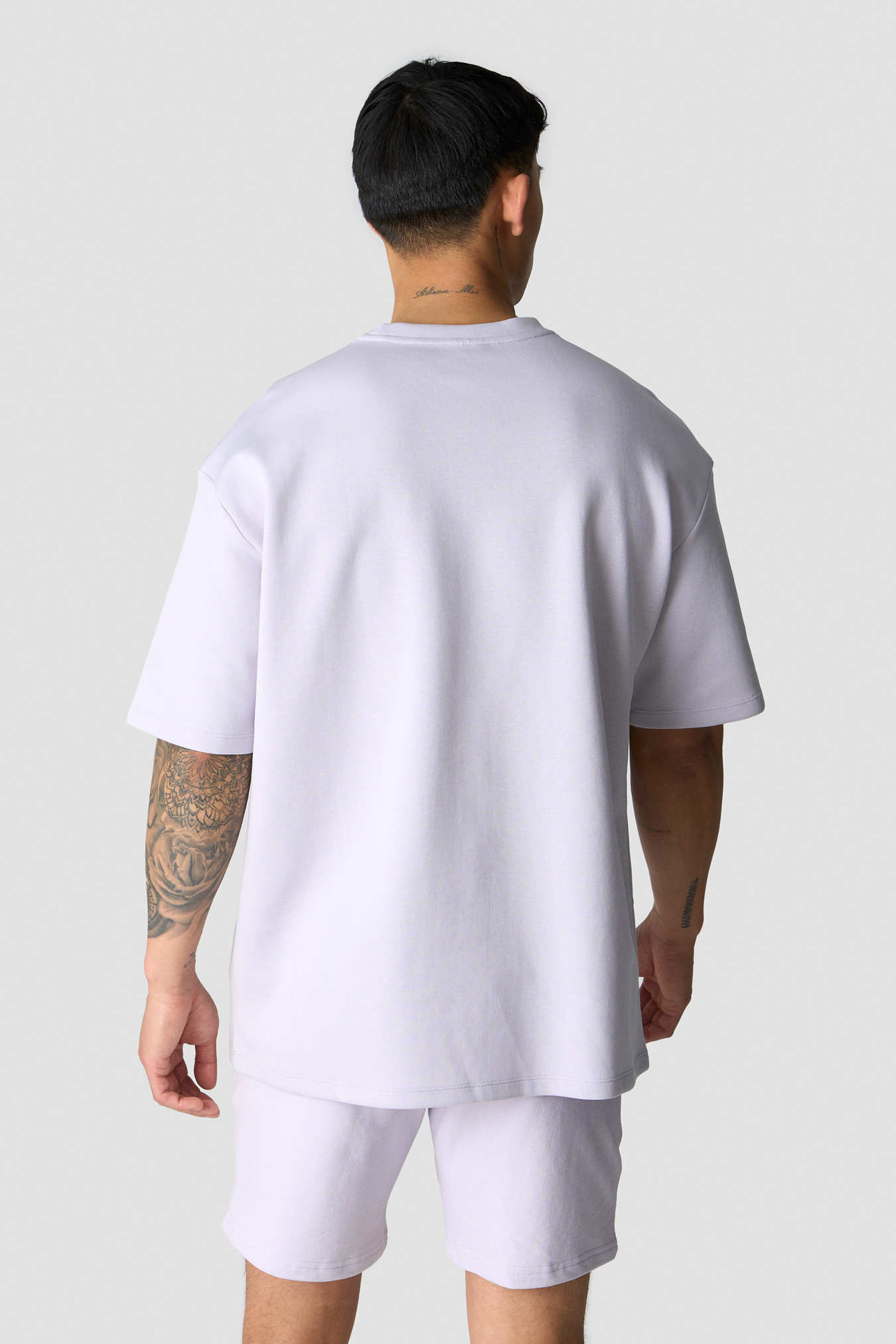 Revive Oversized T-shirt Print Men Dusty Lilac - afbeelding 4