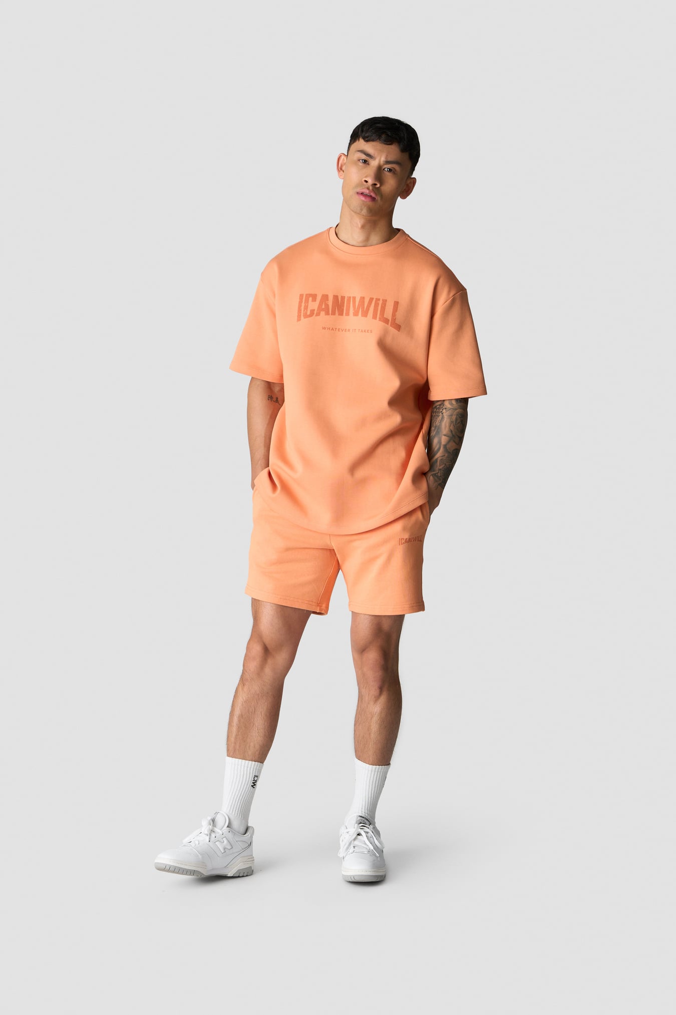 Revive Oversized T-shirt Print Men Orange Peach - bild 1