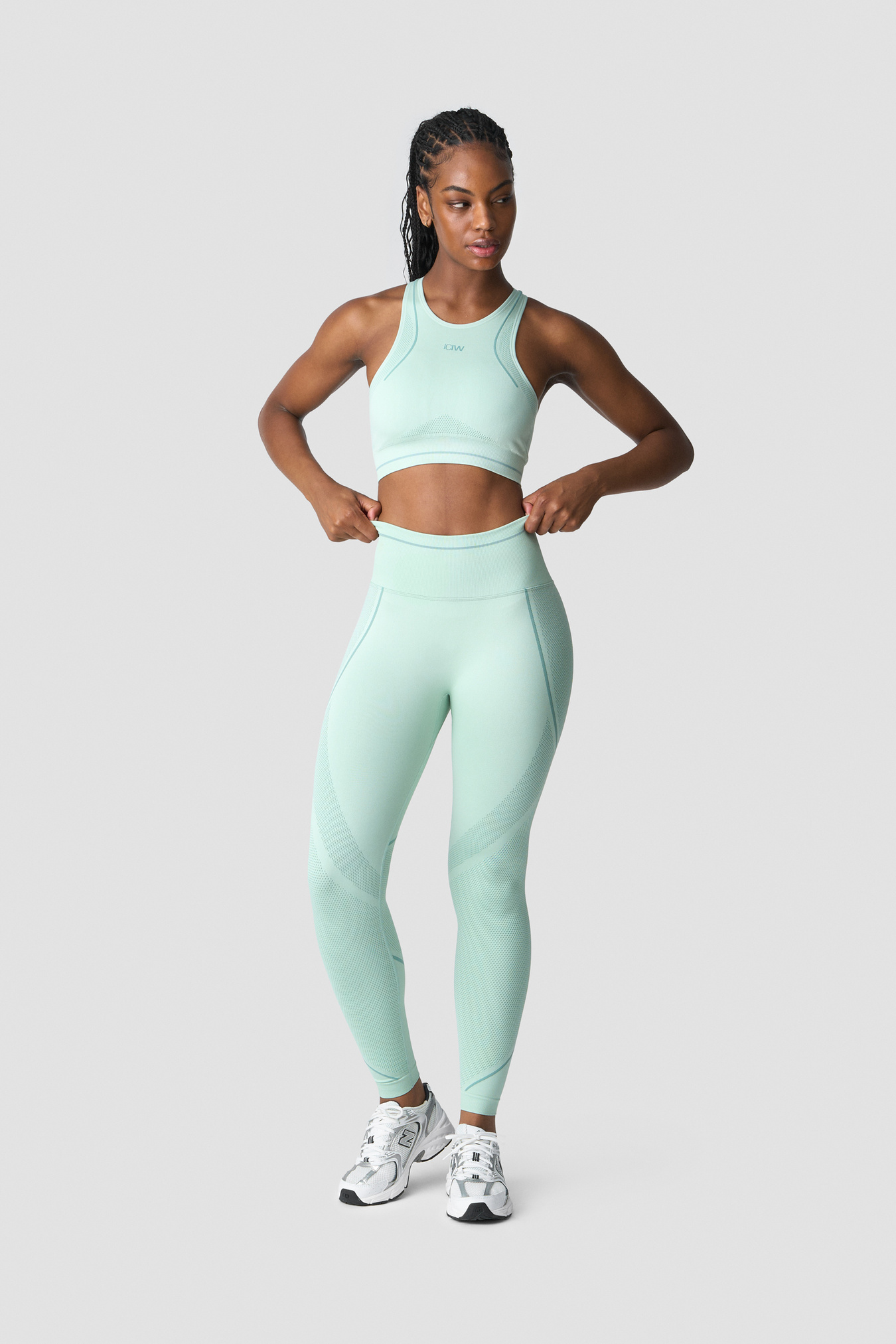 Endurance Seamless Tights Wmn Dusty Mint - billede 4