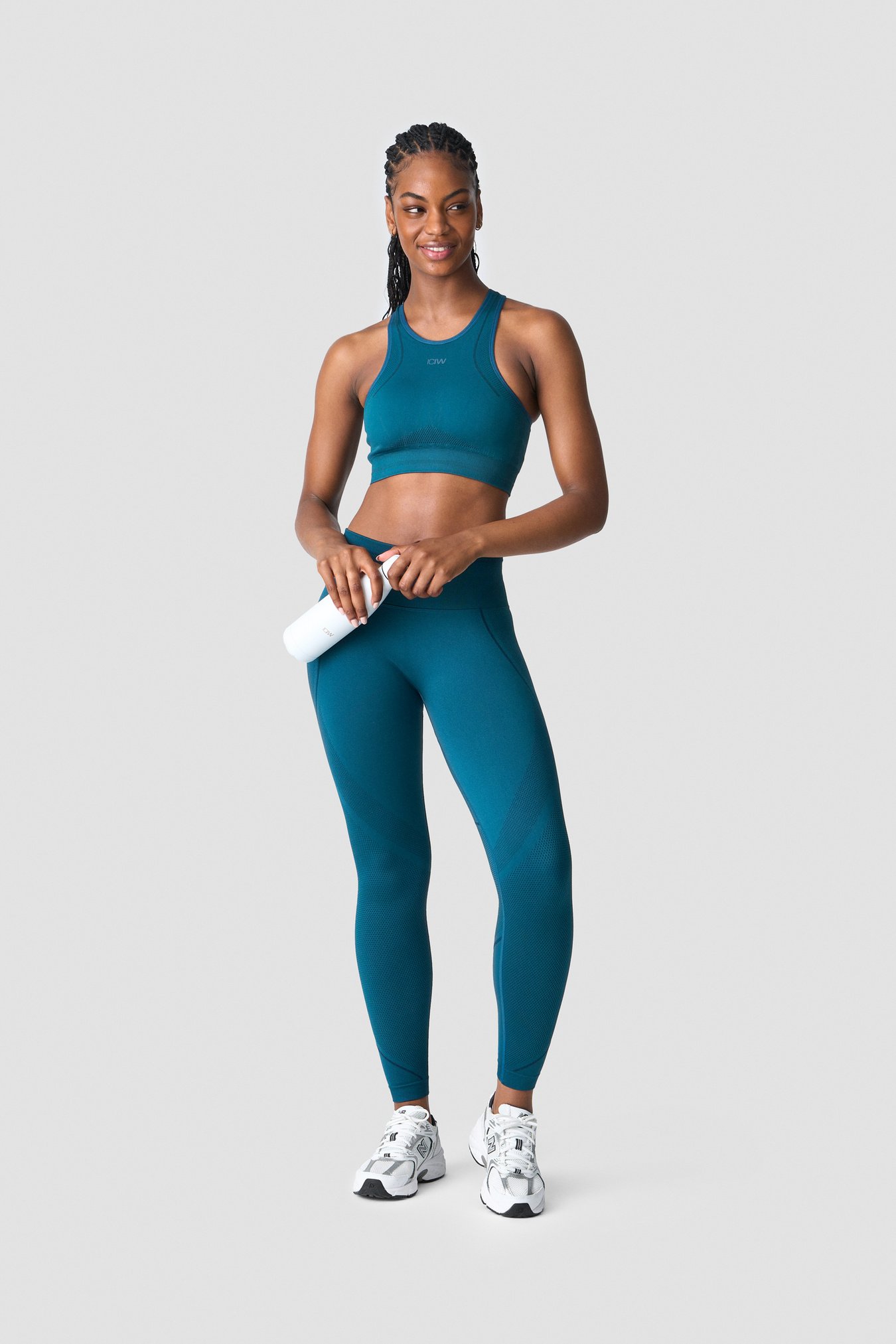 Endurance Seamless Tights Wmn Teal - afbeelding 5