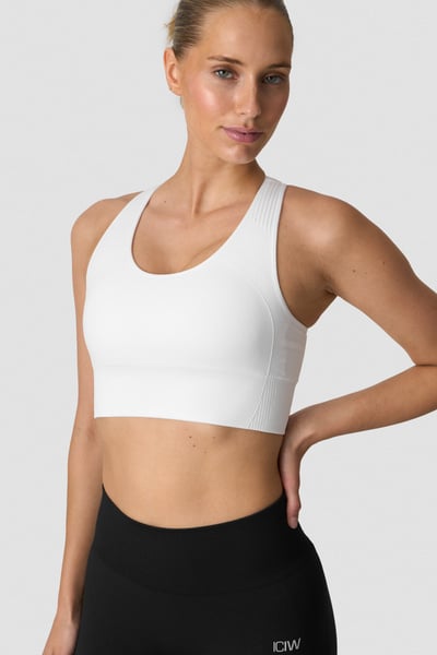 Soft Seamless Sports Bra White - undefined