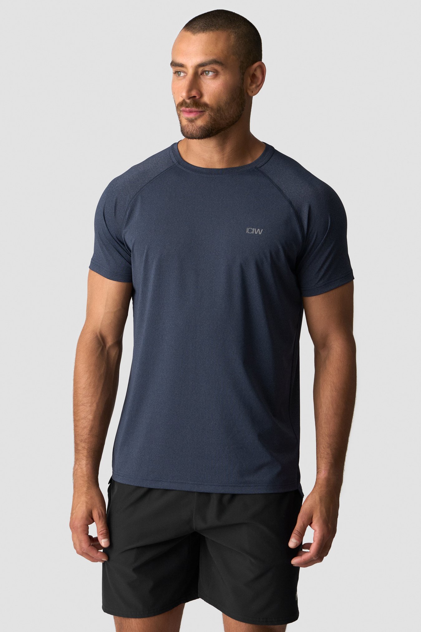 Workout Melange T-shirt Men Midnight Blue - kuva 0