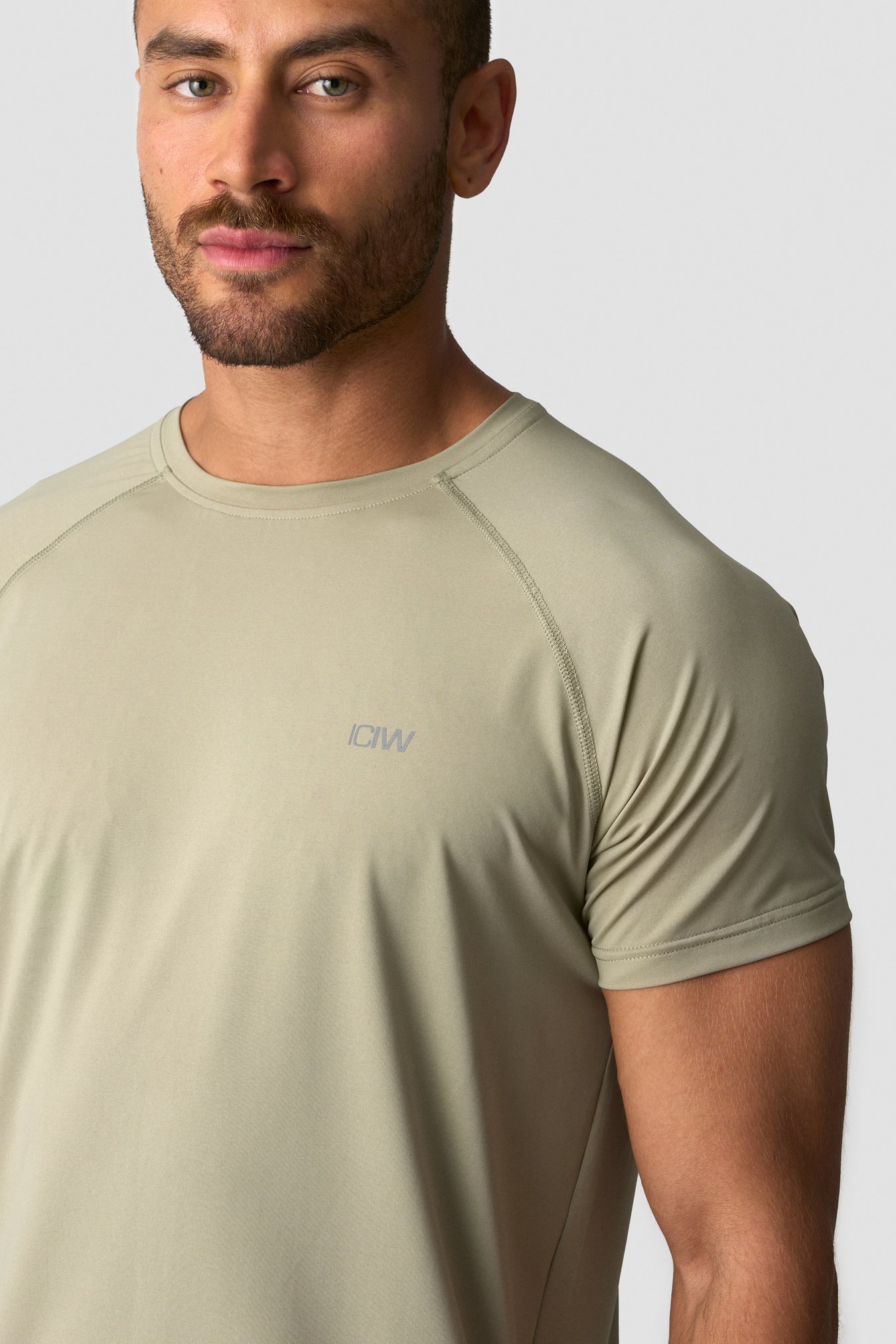 Workout Melange T-shirt Men Light Khaki Green - kuva 2