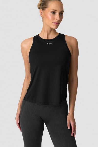 
                    High Neck Tank Top Black
                    
                  