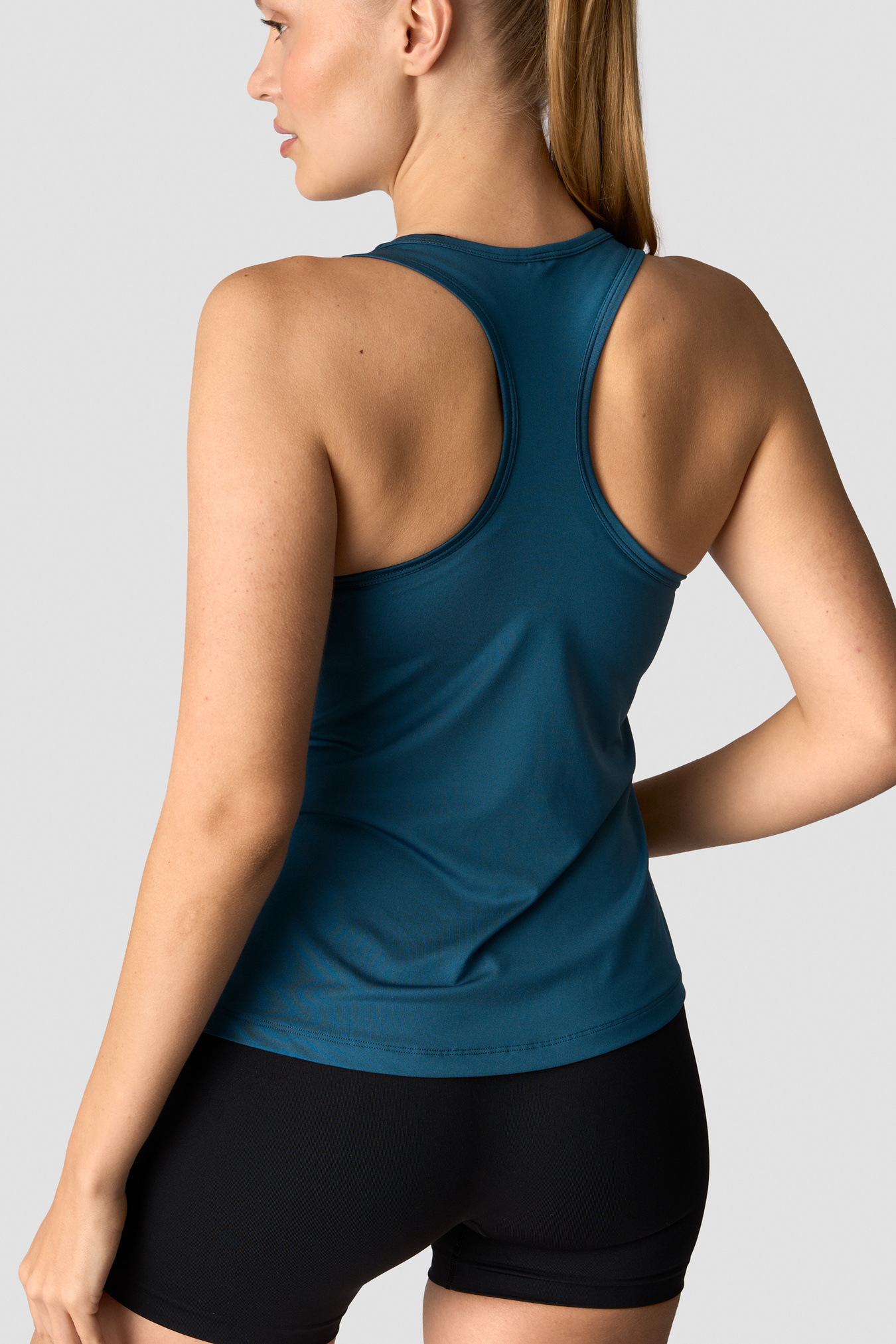 High Neck Tank Top Wmn Teal - billede 3