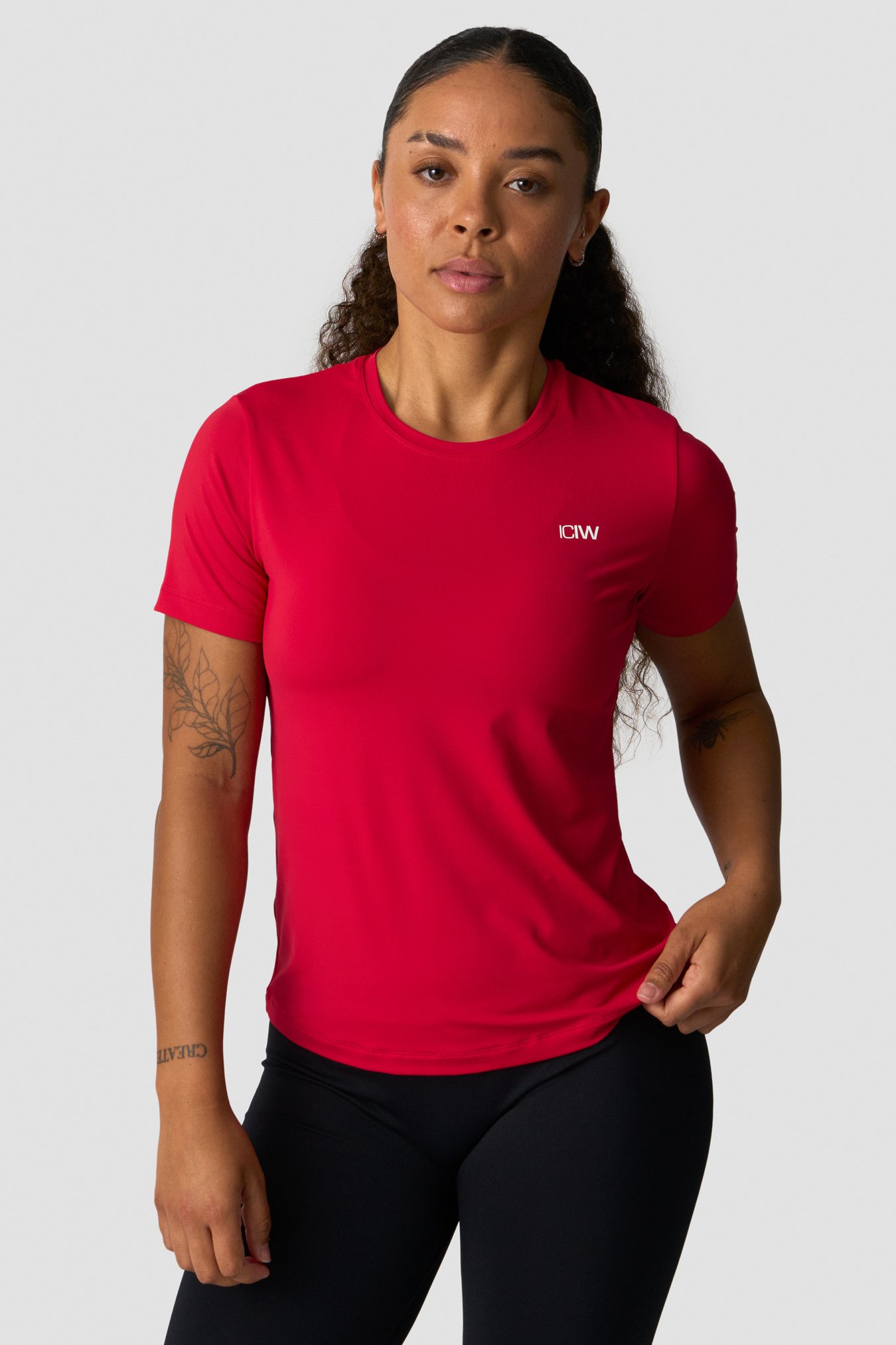 Training High Neck T-Shirt Wmn Red Cherry - Bild 1