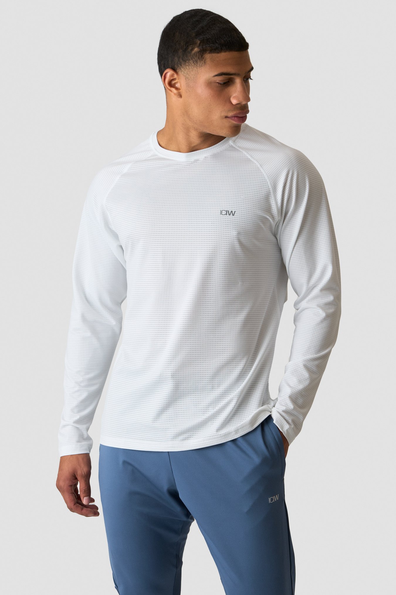Training Mesh Long Sleeve Men White - Bild 2