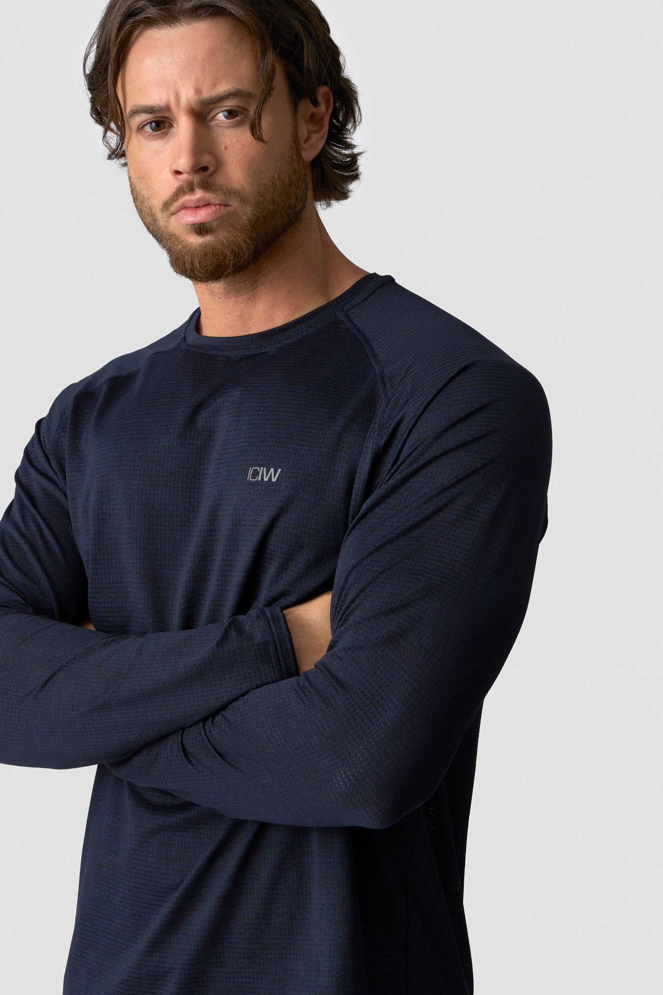 Training Mesh Long Sleeve Men Navy - Bild 1