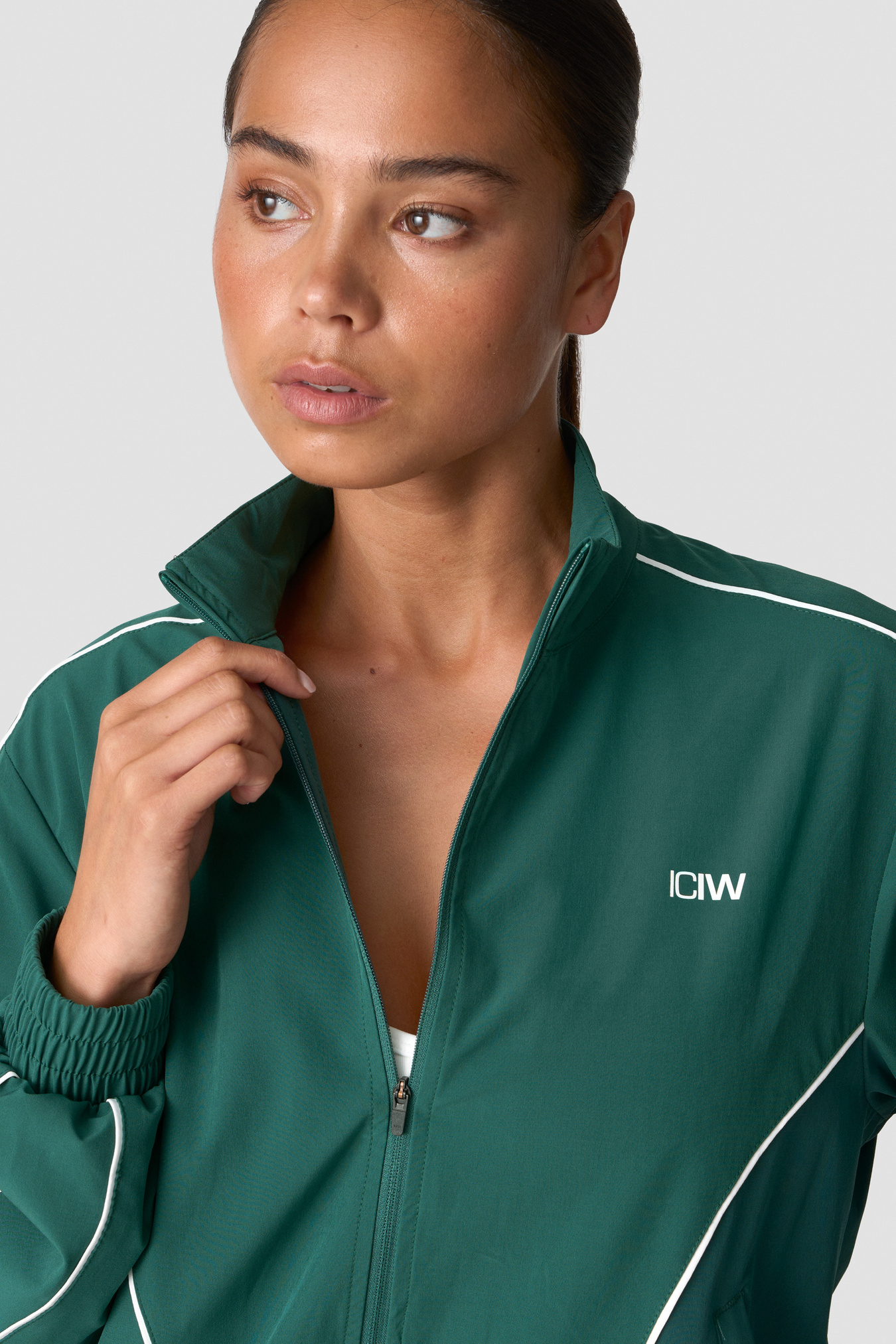 Contrast Track Jacket Wmn Deep Emerald - afbeelding 4