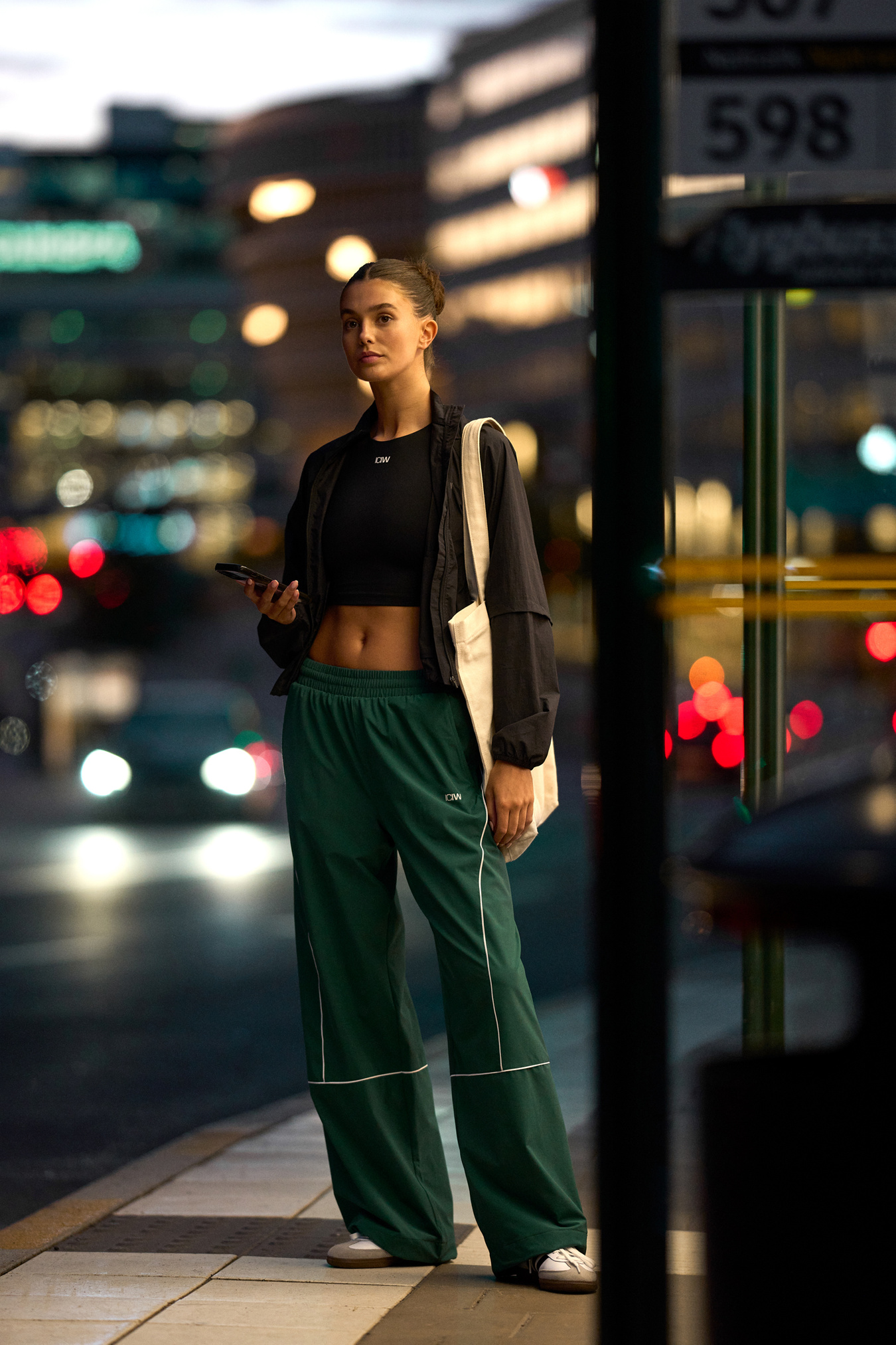 Contrast Track Pants Wmn Deep Emerald - imagen 6