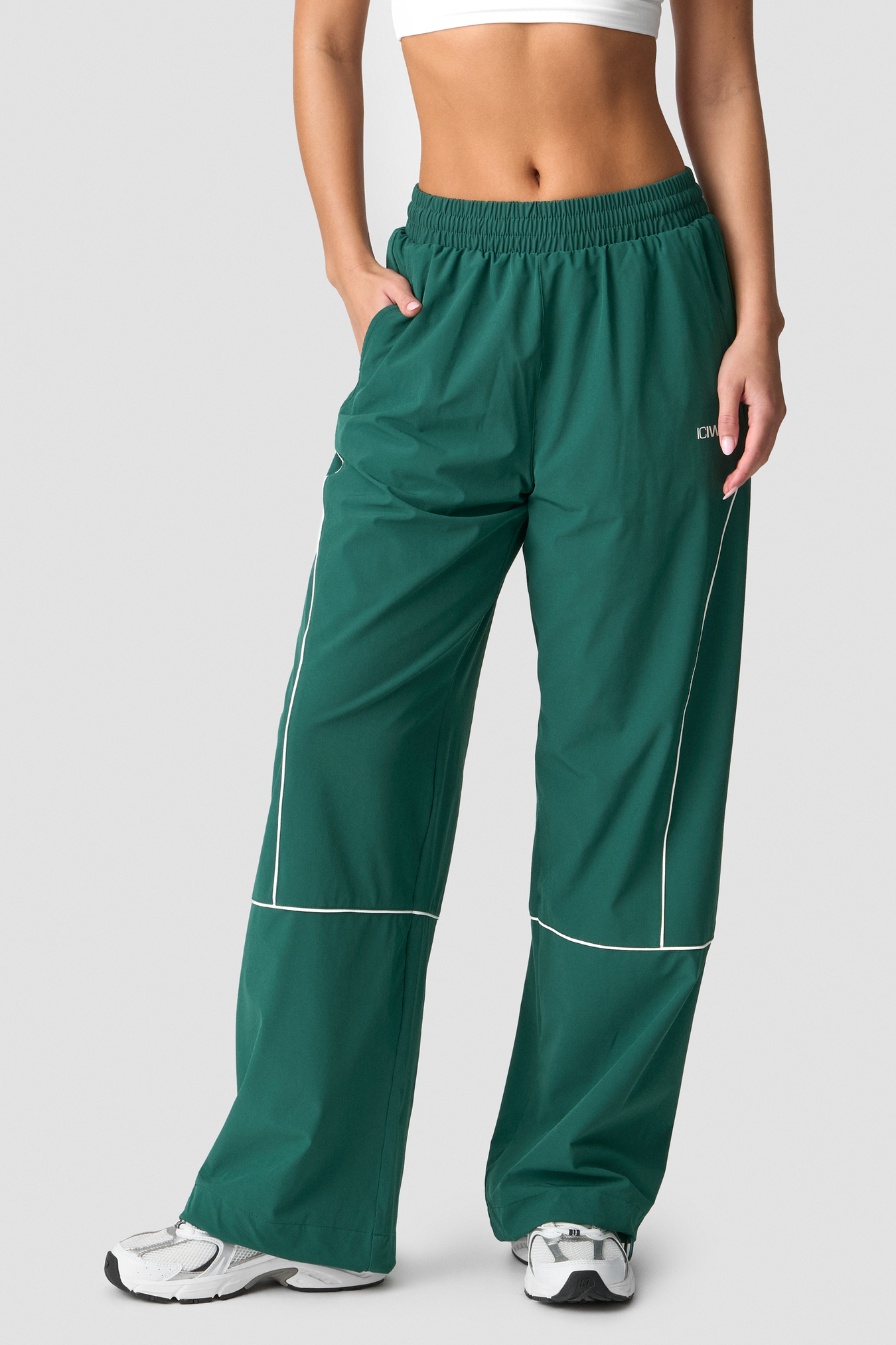 Contrast Track Pants Wmn Deep Emerald - imagen 3