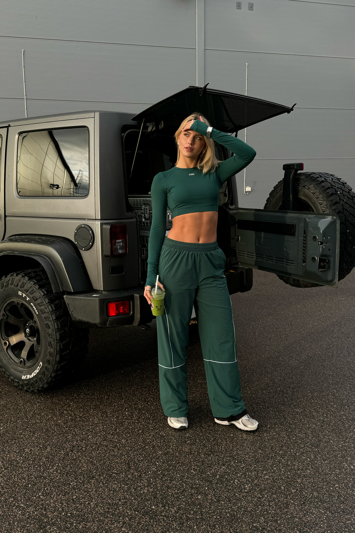 Contrast Track Pants Wmn Deep Emerald - imagen 1
