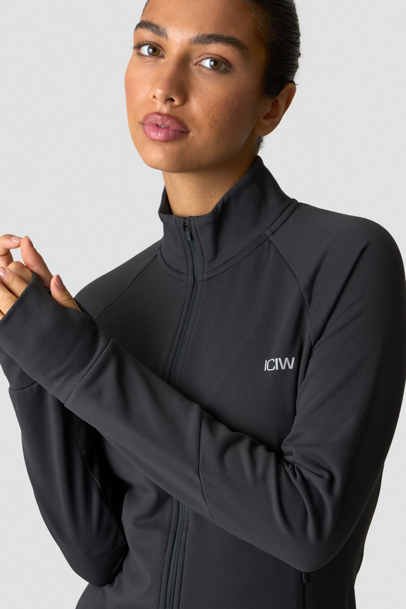 Essential Thermal Training Jacket Wmn Dark Grey - image 4