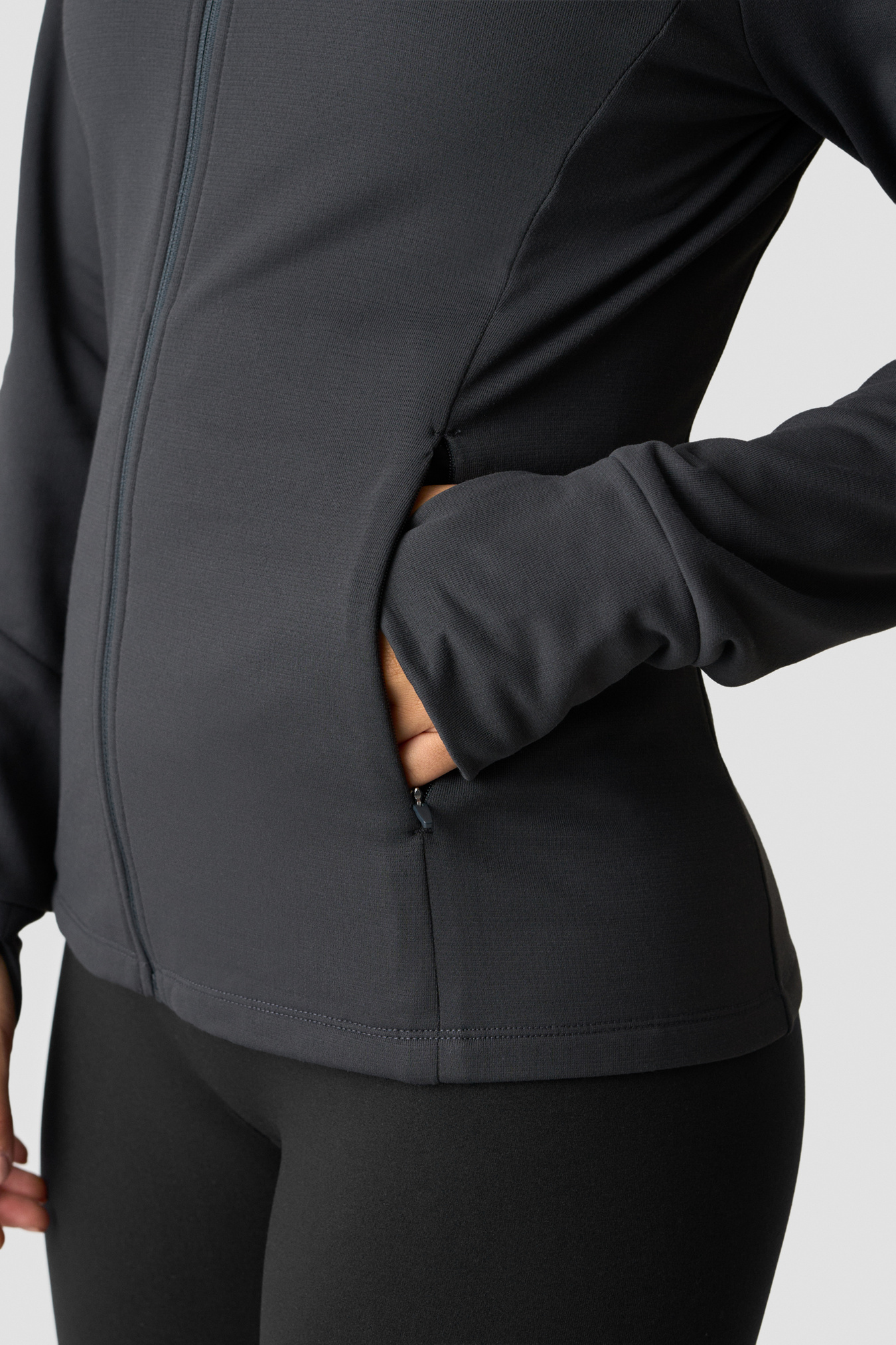 Essential Thermal Training Jacket Wmn Dark Grey - image 5