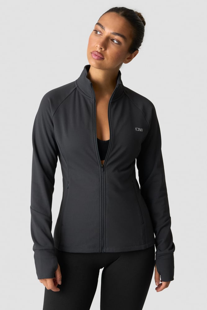 Essential Thermal Training Jacket Wmn Dark Grey