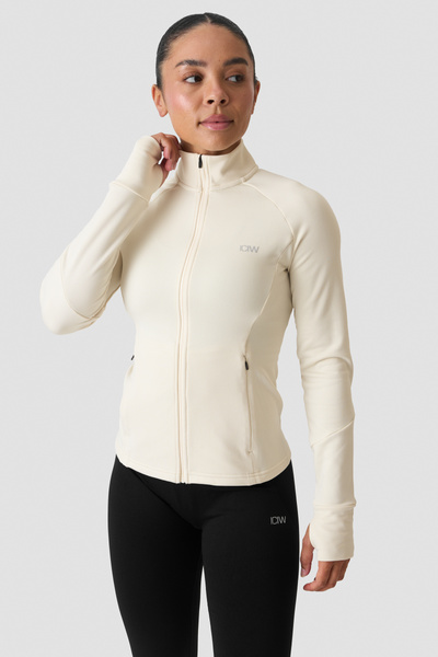 Essential Thermal Training Jacket Wmn Cream - undefined