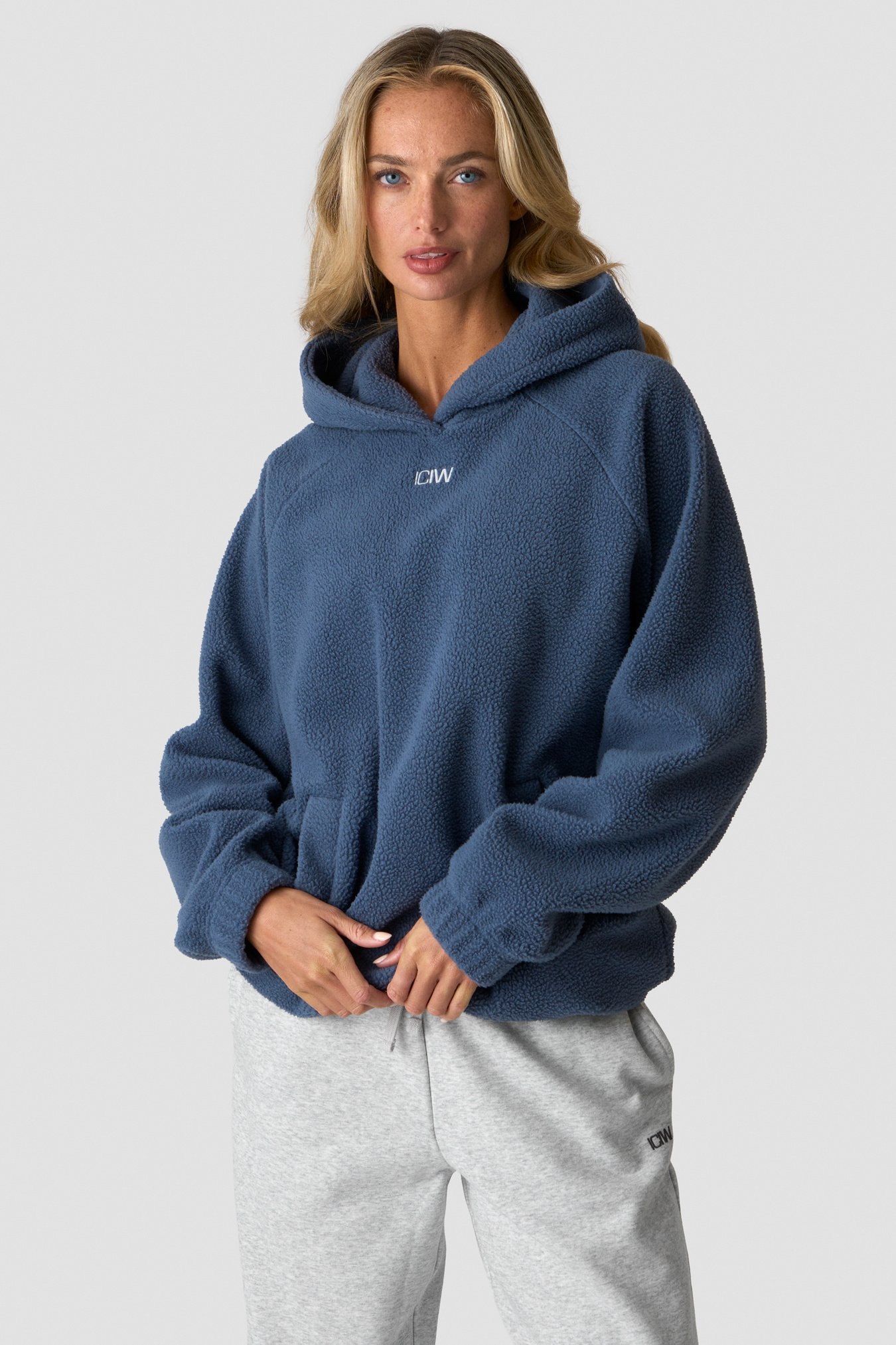 Everyday Fleece Hoodie Wmn Dusty Twilight Blue - immagine $