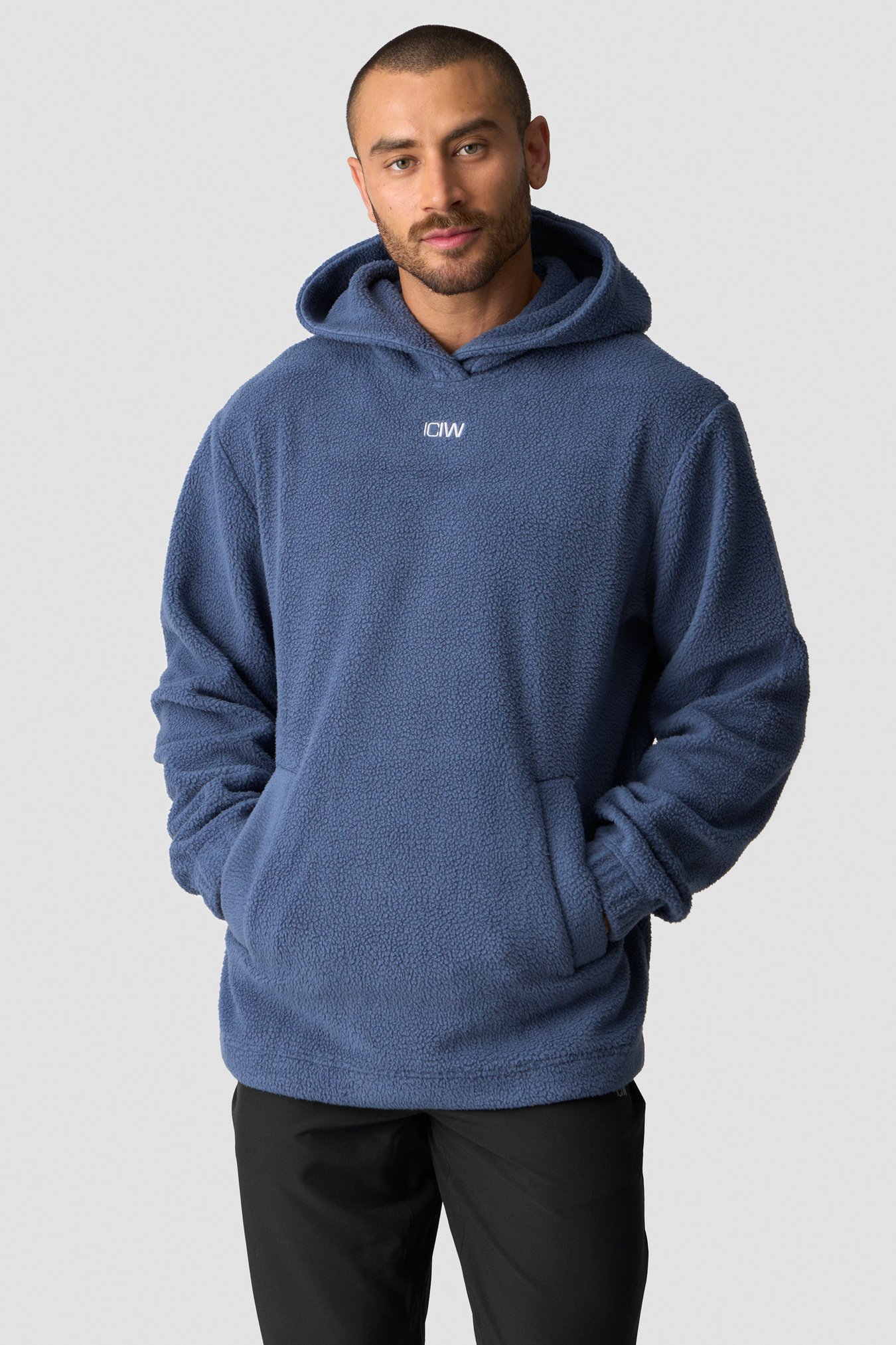 Everyday Fleece Hoodie Men Dusty Twilight Blue - Bild 0
