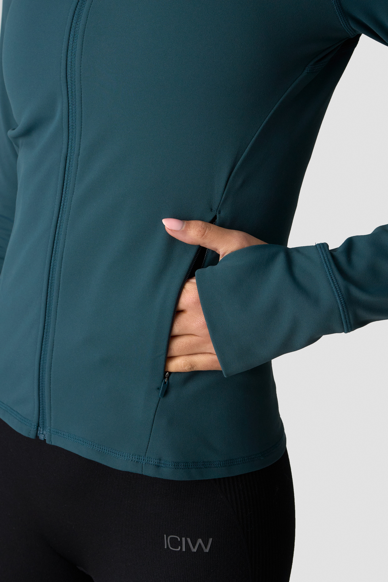 Sculpt Zip Long Sleeve W Dark Dusty Teal - Bild 4