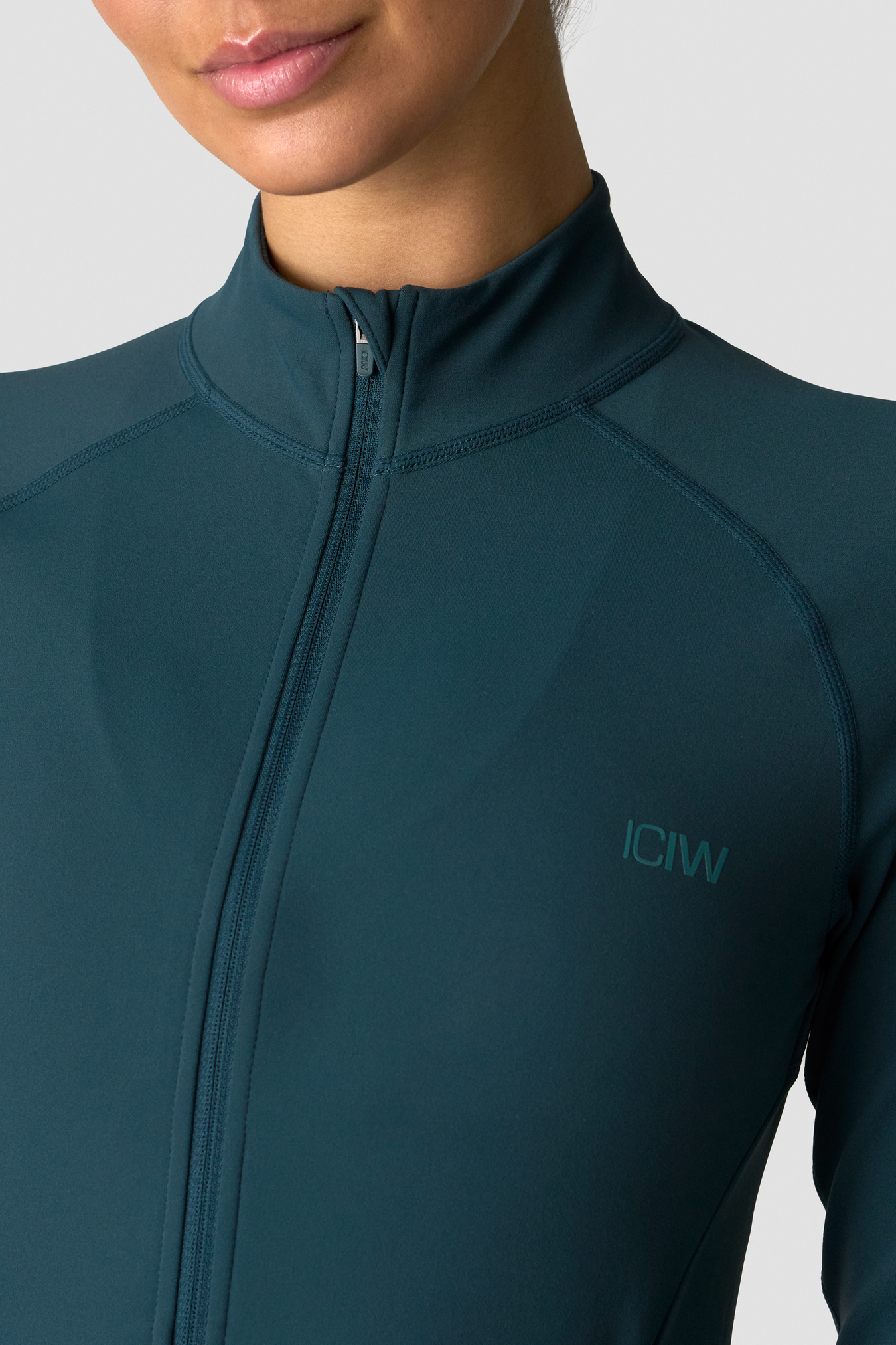 Sculpt Zip Long Sleeve W Dark Dusty Teal - Bild 3