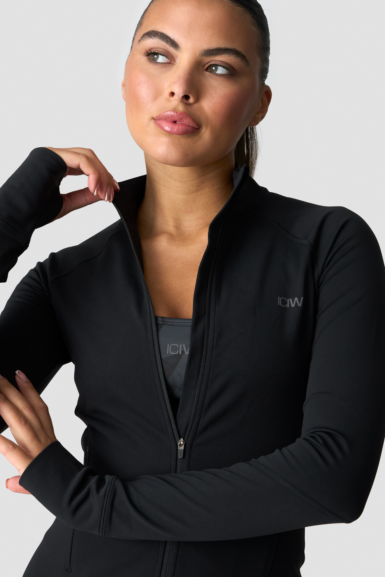 Sculpt Zip Long Sleeve W Black - Bild 3