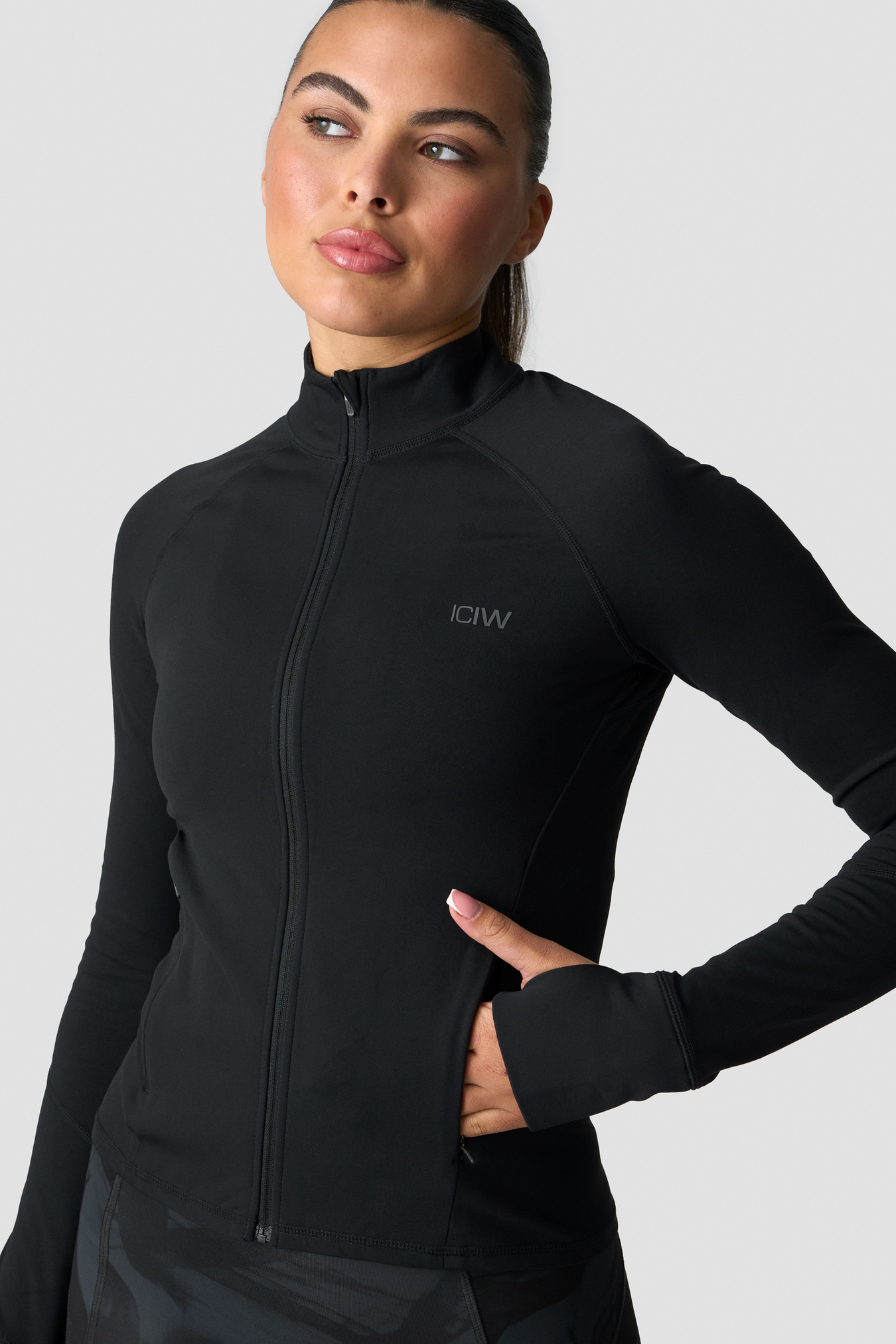 Sculpt Zip Long Sleeve W Black - Bild 4