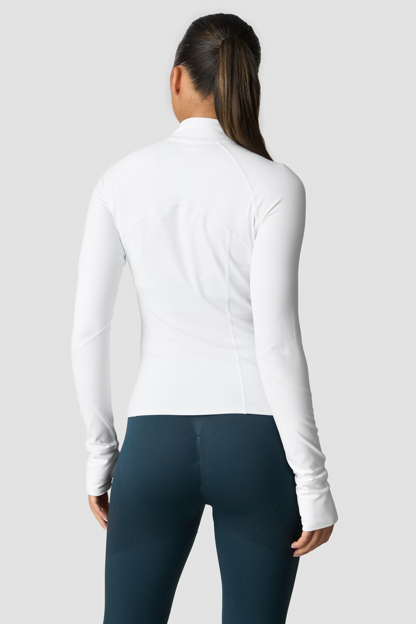Sculpt Zip Long Sleeve W White - Bild 3