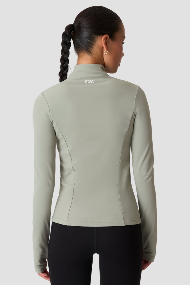 Nimble 1/2 Zip Long Sleeve Dusty Sage Green