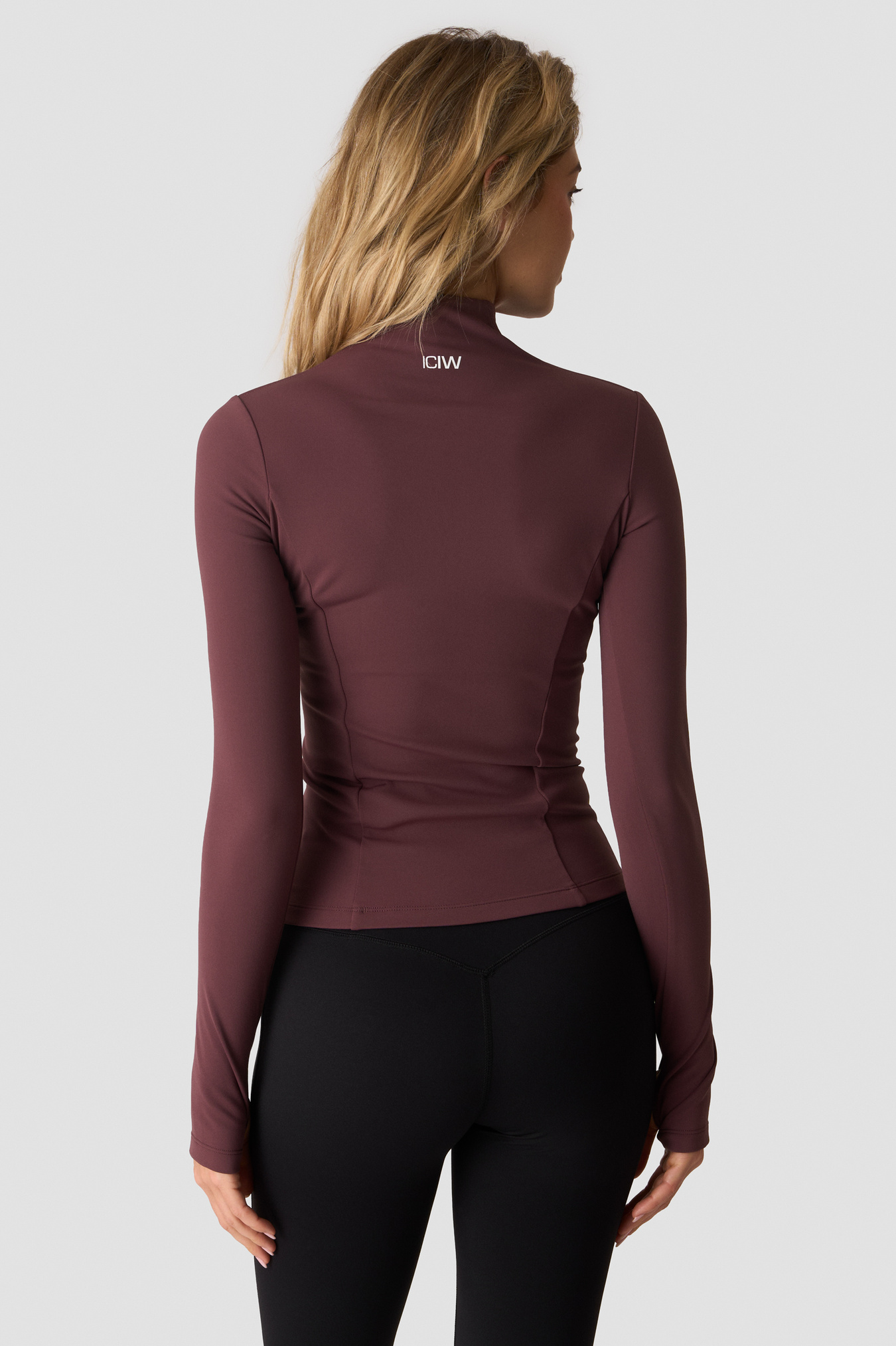 Nimble 1/2 Zip Long Sleeve W Dull Berry Red - bild 2