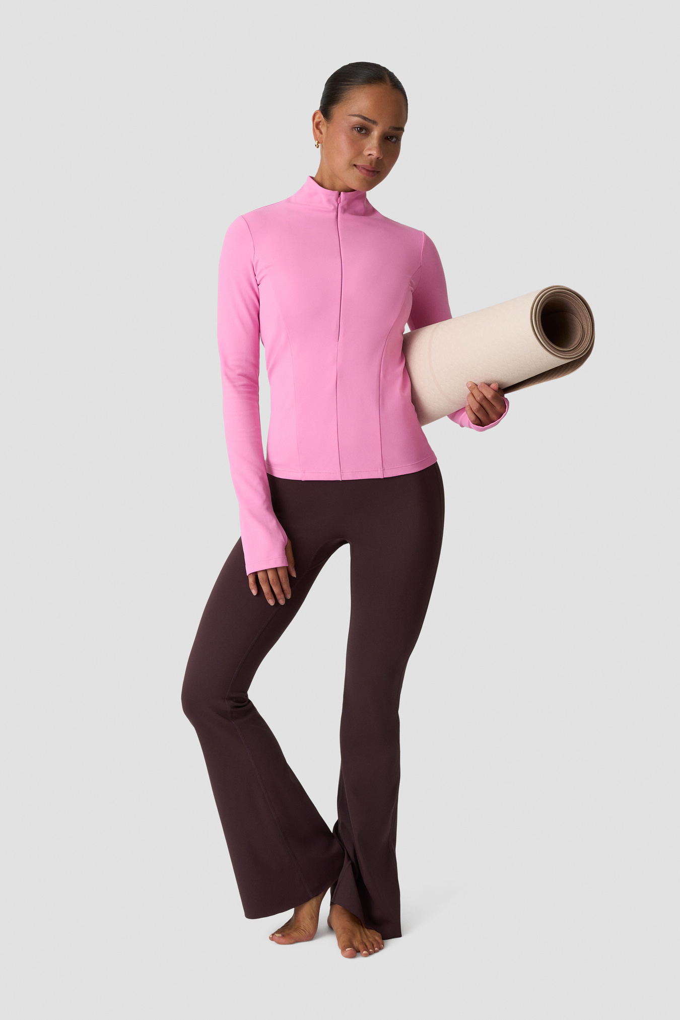 Nimble 1/2 Zip Long Sleeve Soft Rose Pink - image 6