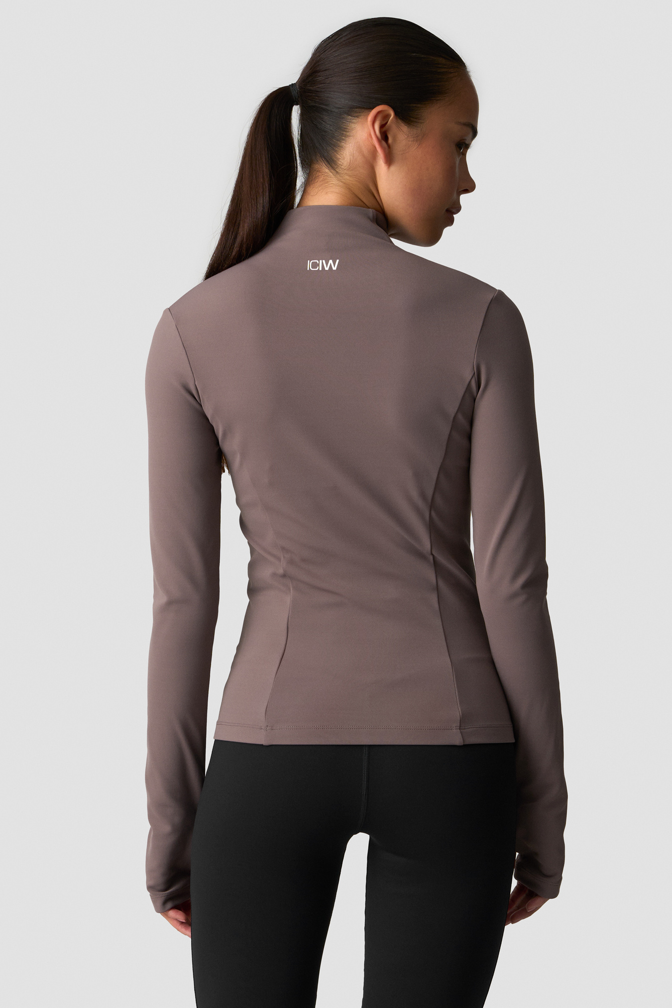 Nimble 1/2 Zip Long Sleeve Dusty Brown - image 1