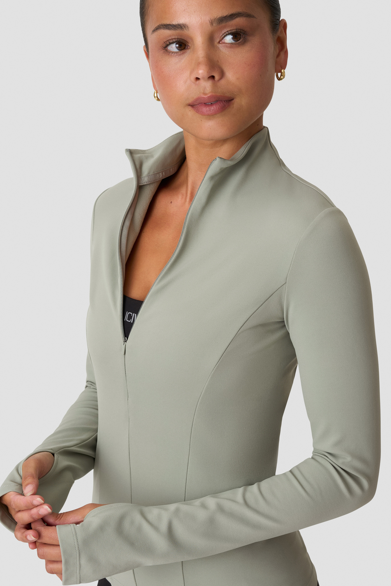 Nimble 1/2 Zip Long Sleeve Dusty Sage Green - image 3