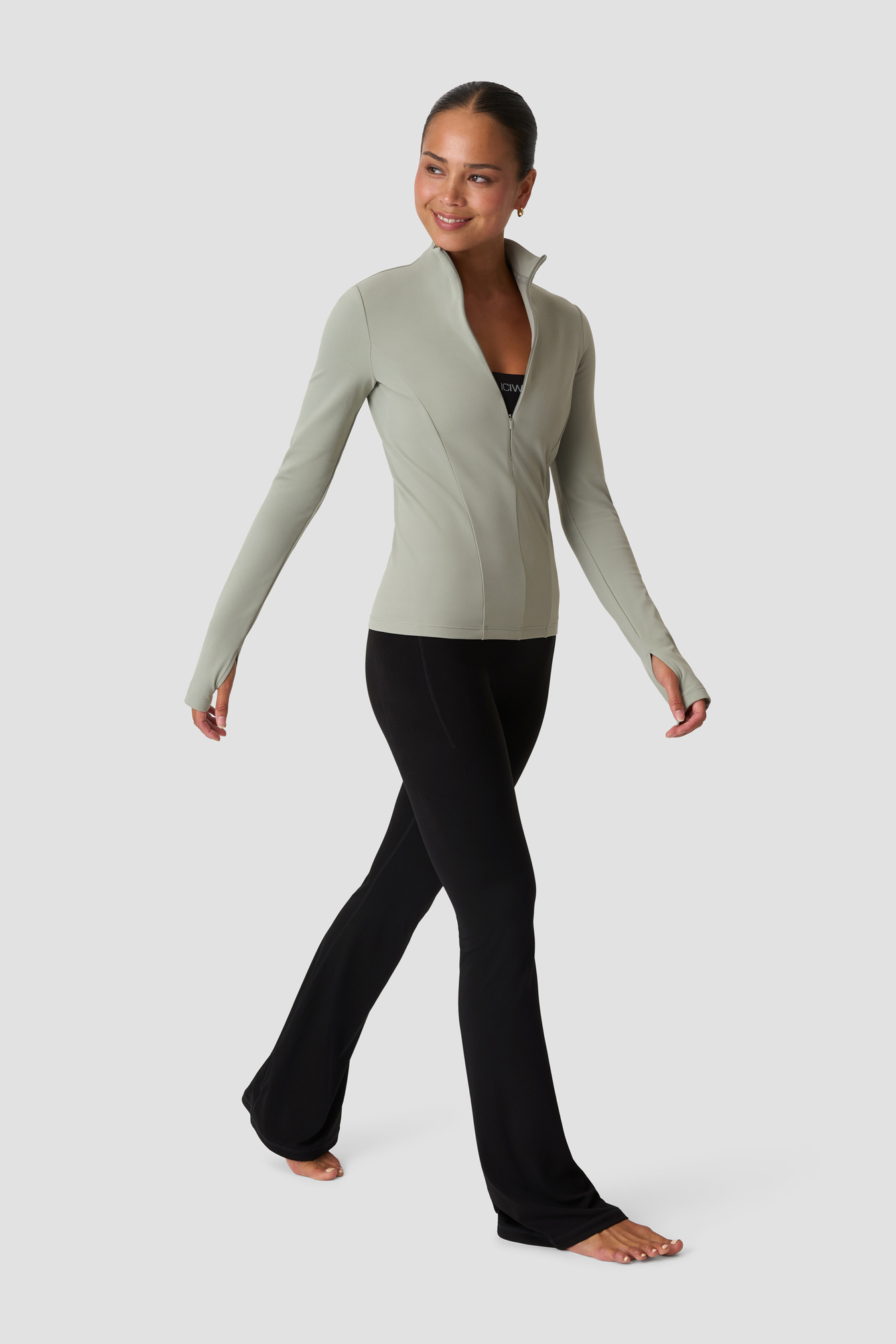 Nimble 1/2 Zip Long Sleeve Dusty Sage Green - image 6