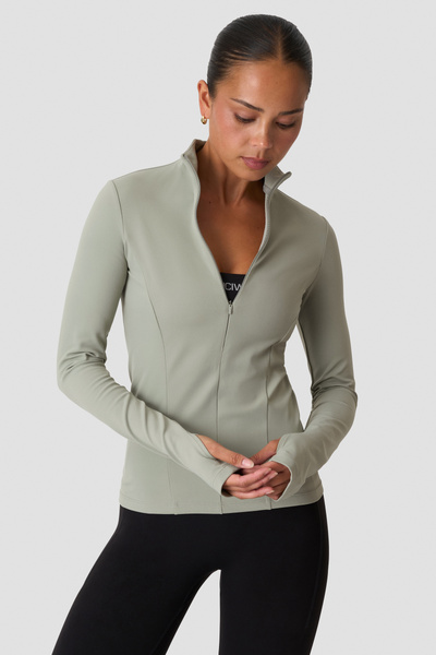 Nimble 1/2 Zip Long Sleeve Dusty Sage Green - Green
