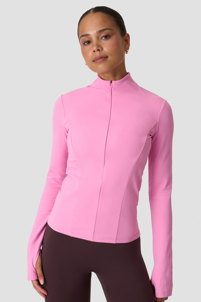 Nimble 1/2 Zip Long Sleeve Soft Rose Pink - Pink