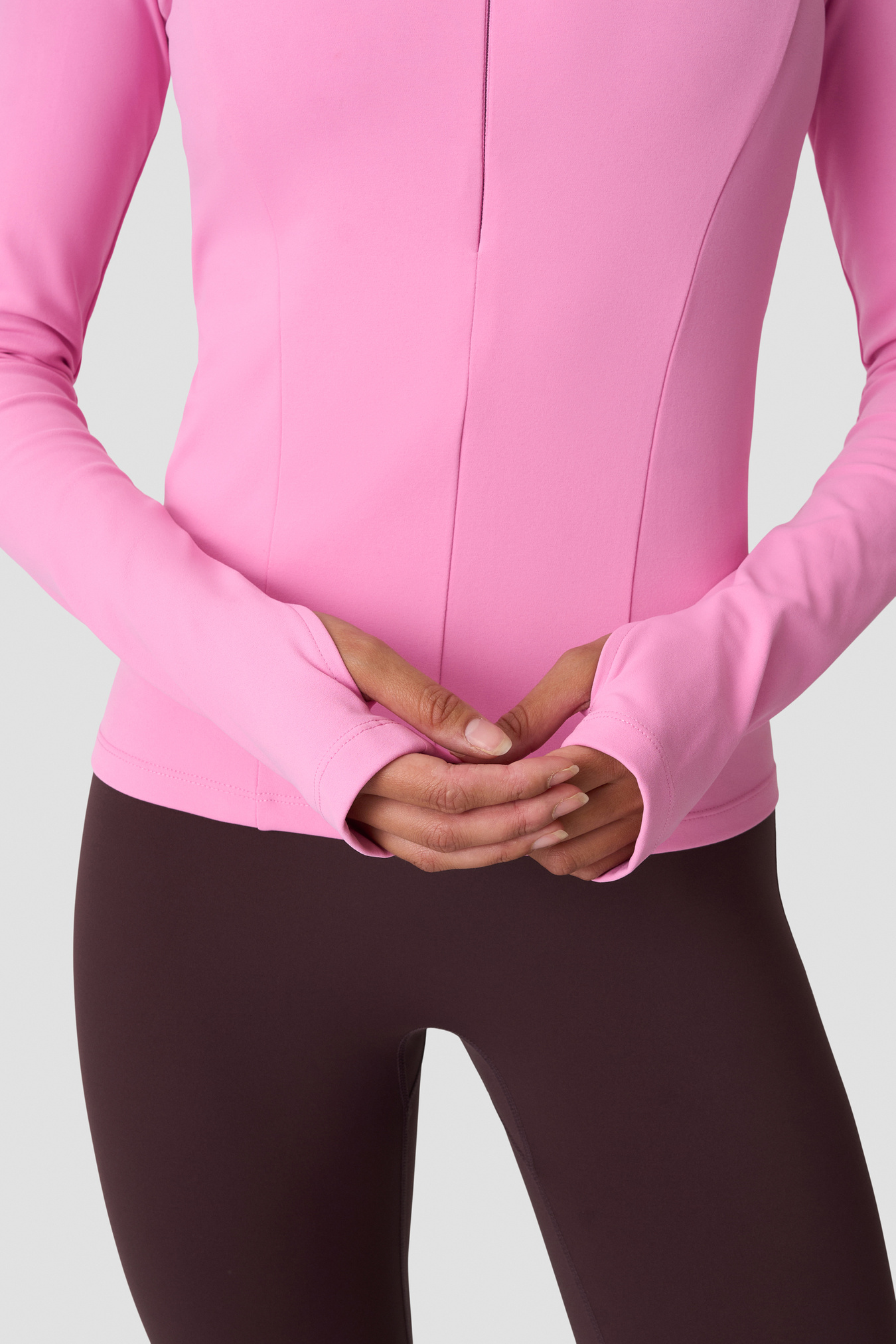 Nimble 1/2 Zip Long Sleeve Soft Rose Pink - image 5