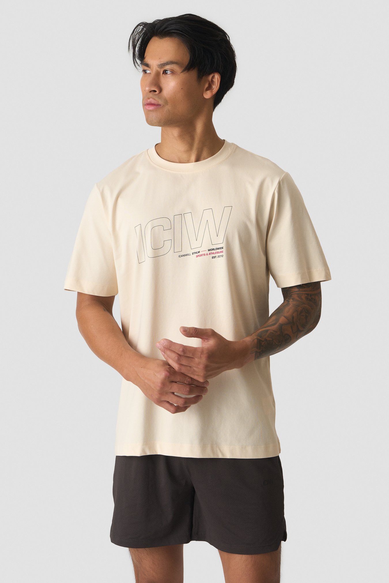 Everyday Relaxed T-shirt Print Cream - bild 3