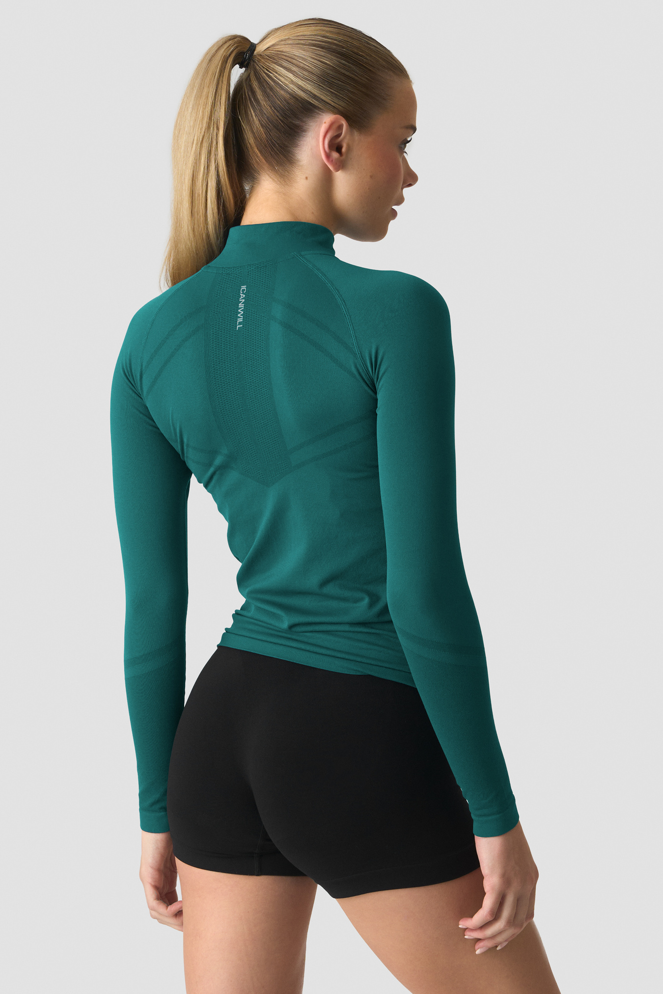 Define Seamless 1/4 Zip Dark Teal Green - Bild 2
